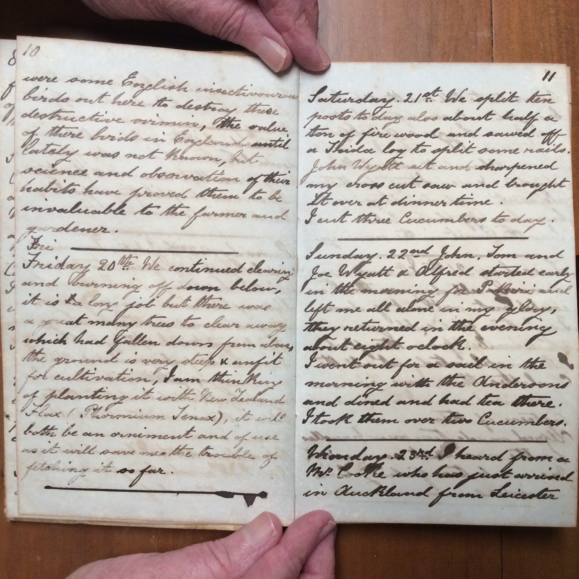 Original CS Clarke diary page