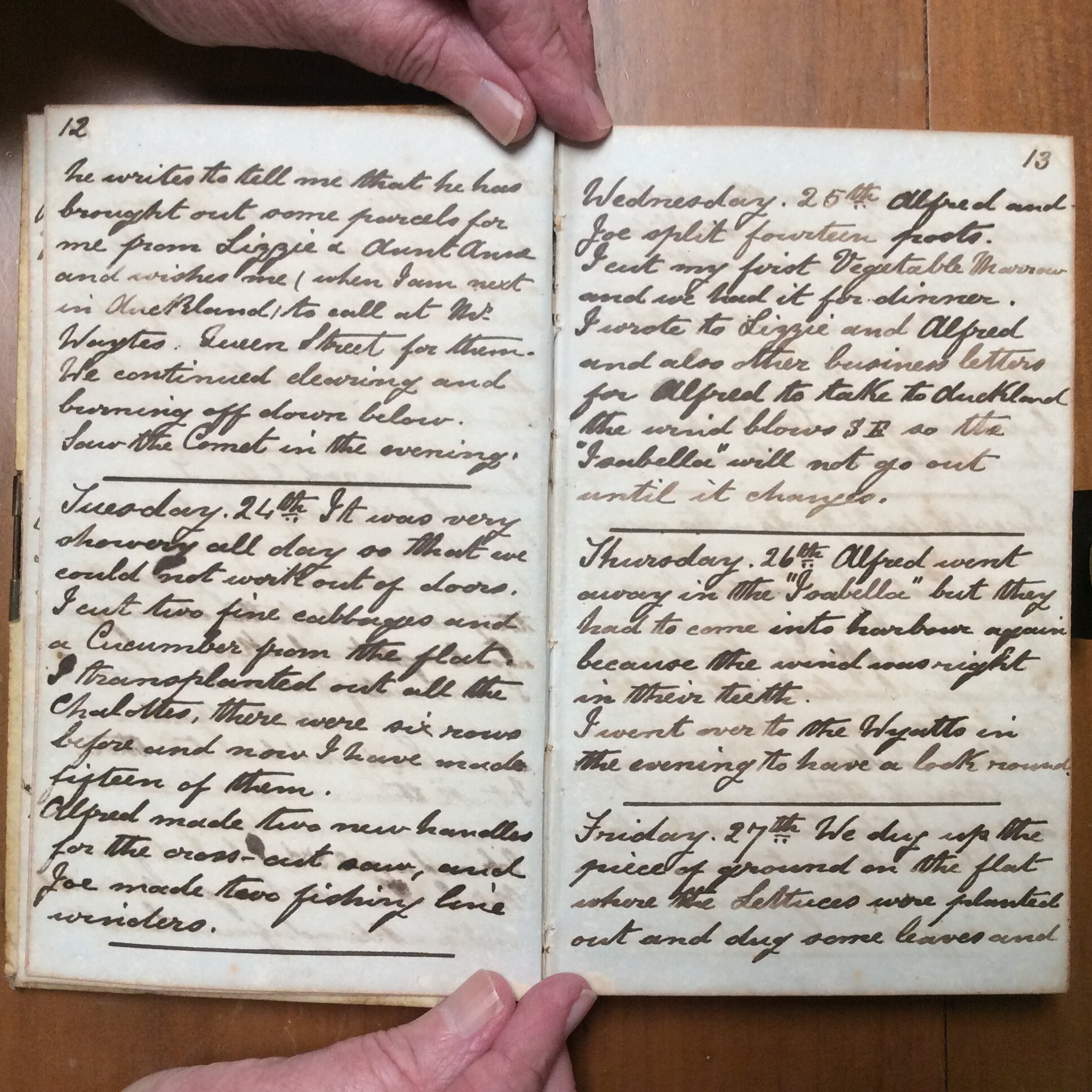 Original CS Clarke diary page