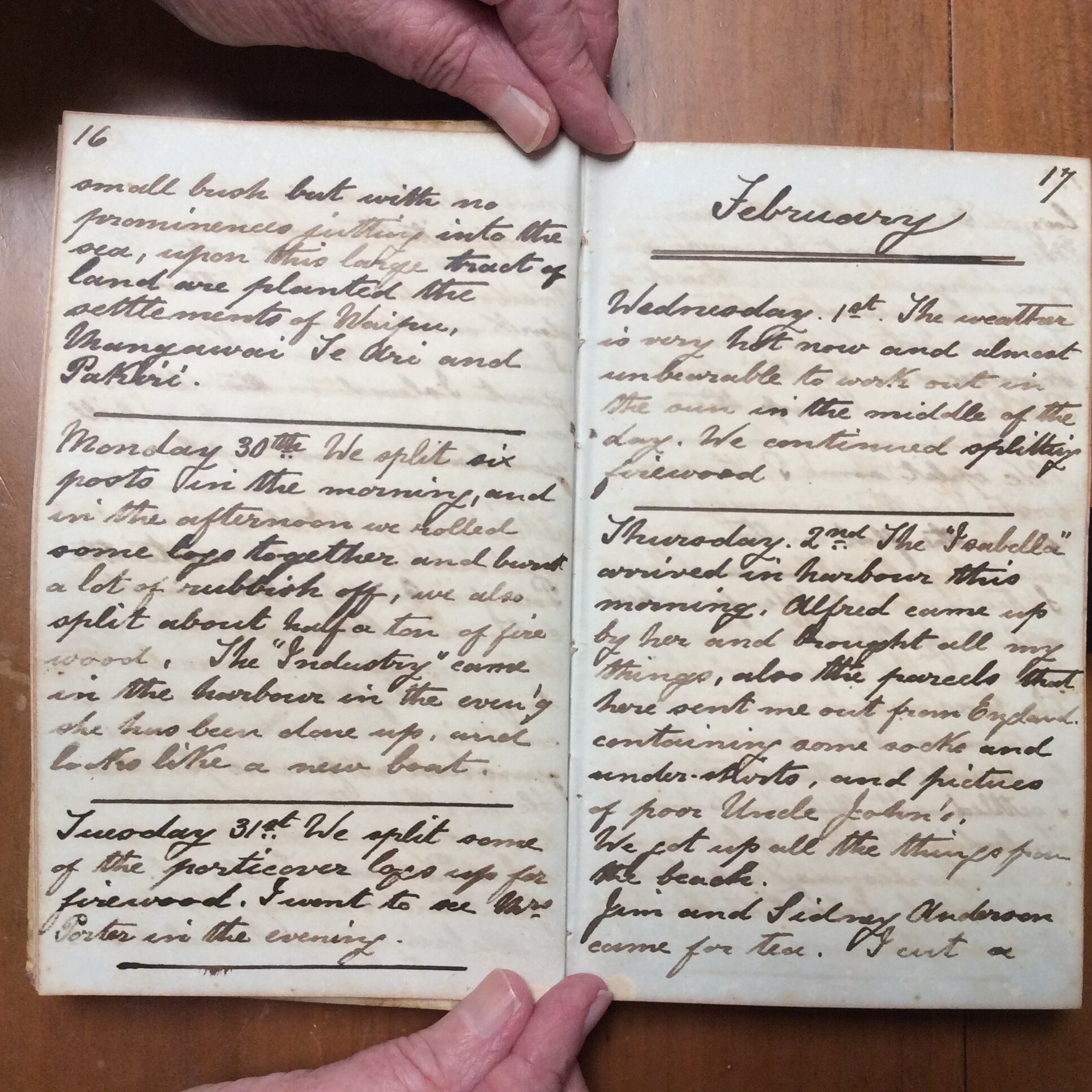 Original CS Clarke diary page