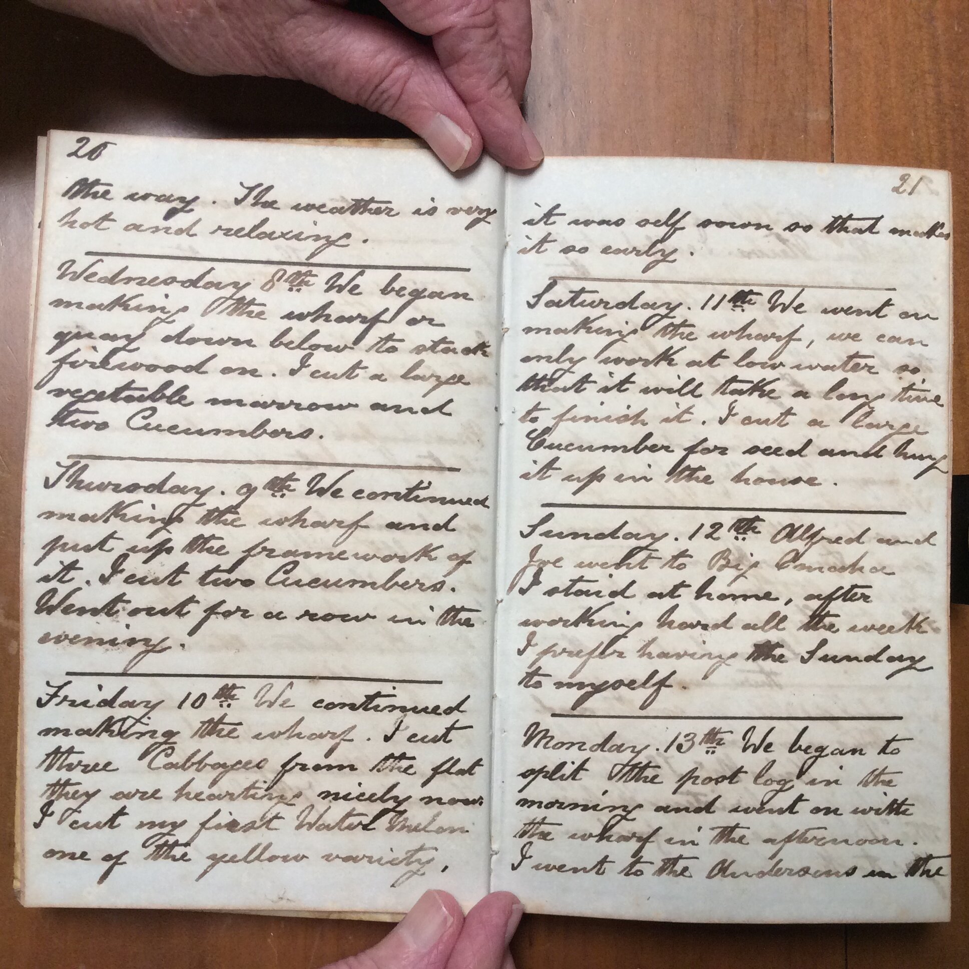 Original CS Clarke diary page