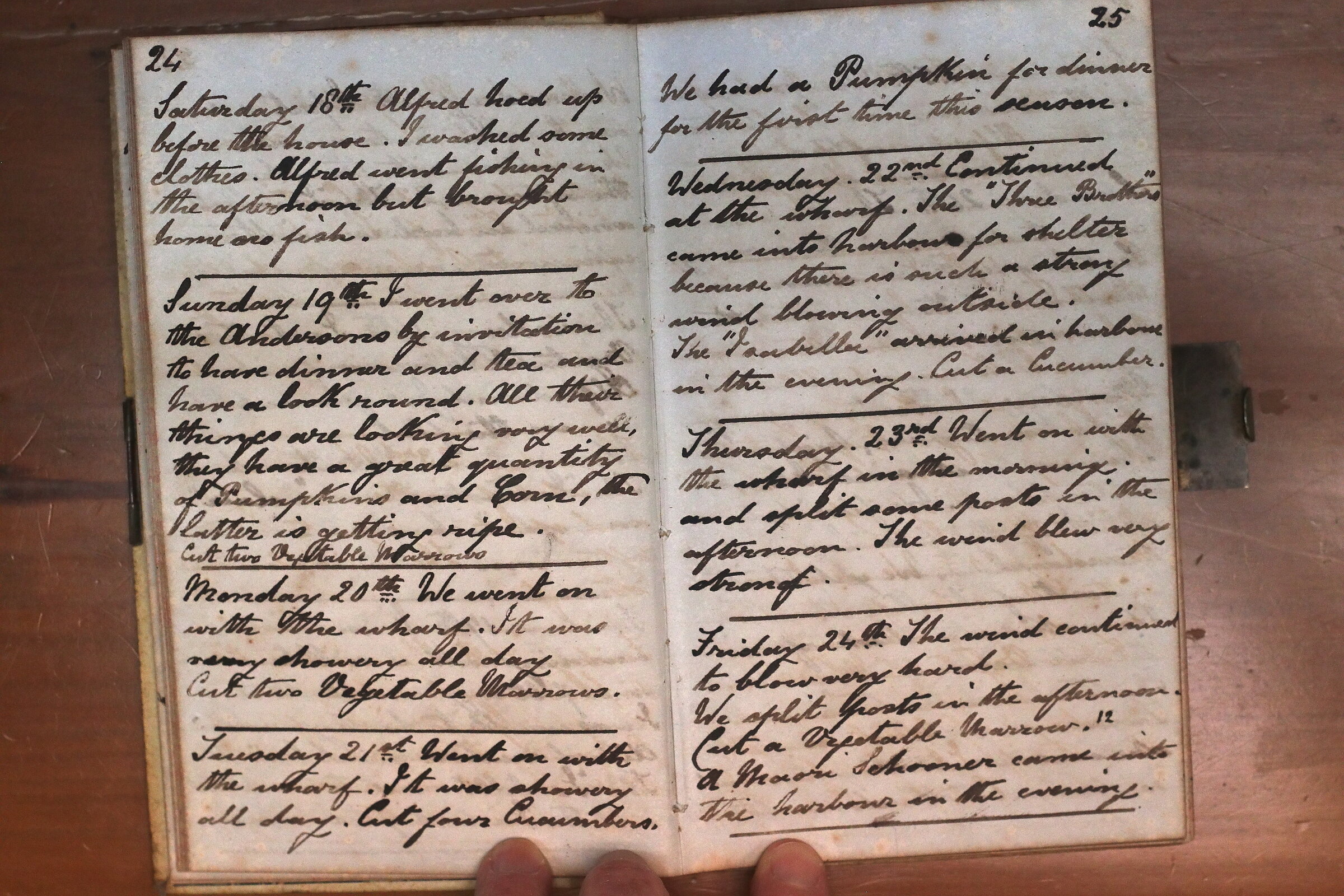 Original CS Clarke diary page