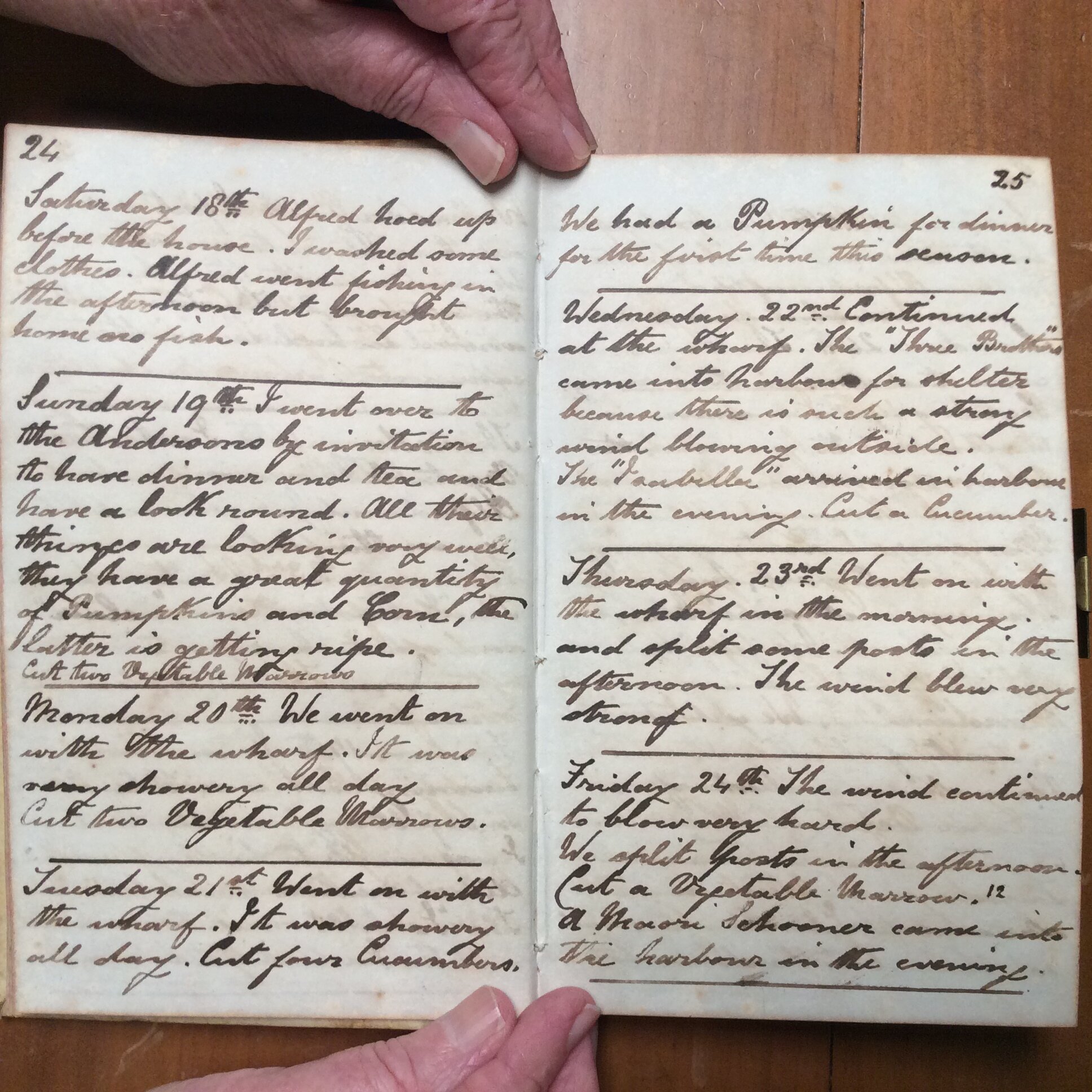 Original CS Clarke diary page