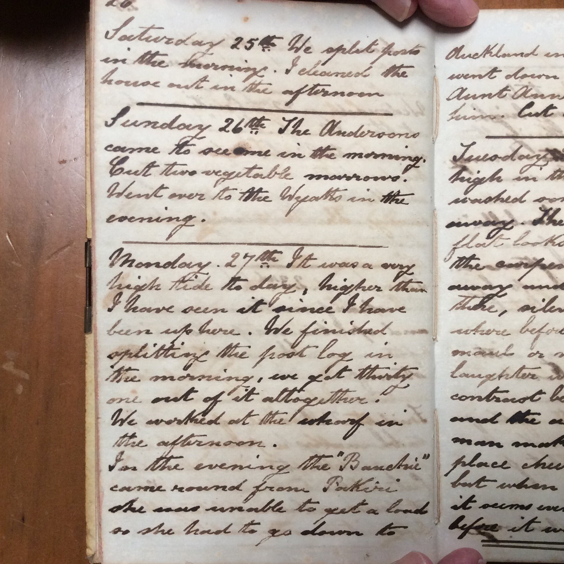 Original CS Clarke diary page
