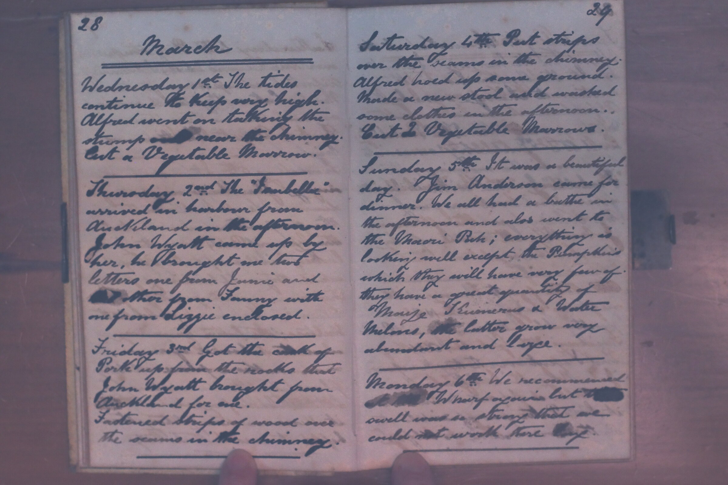 Original CS Clarke diary page