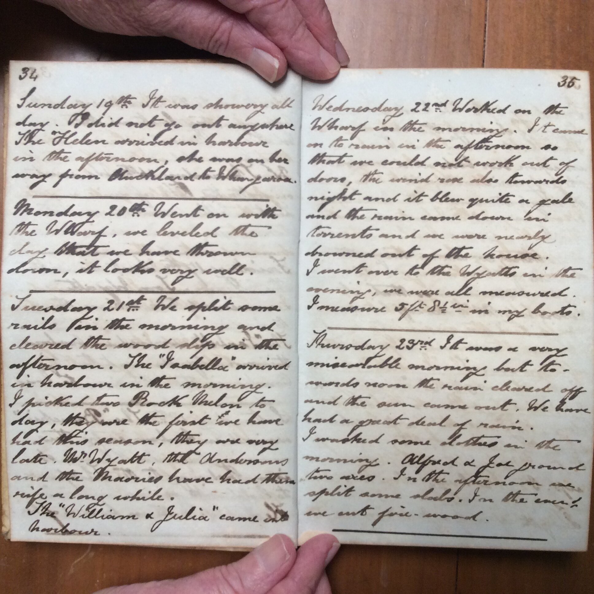 Original CS Clarke diary page