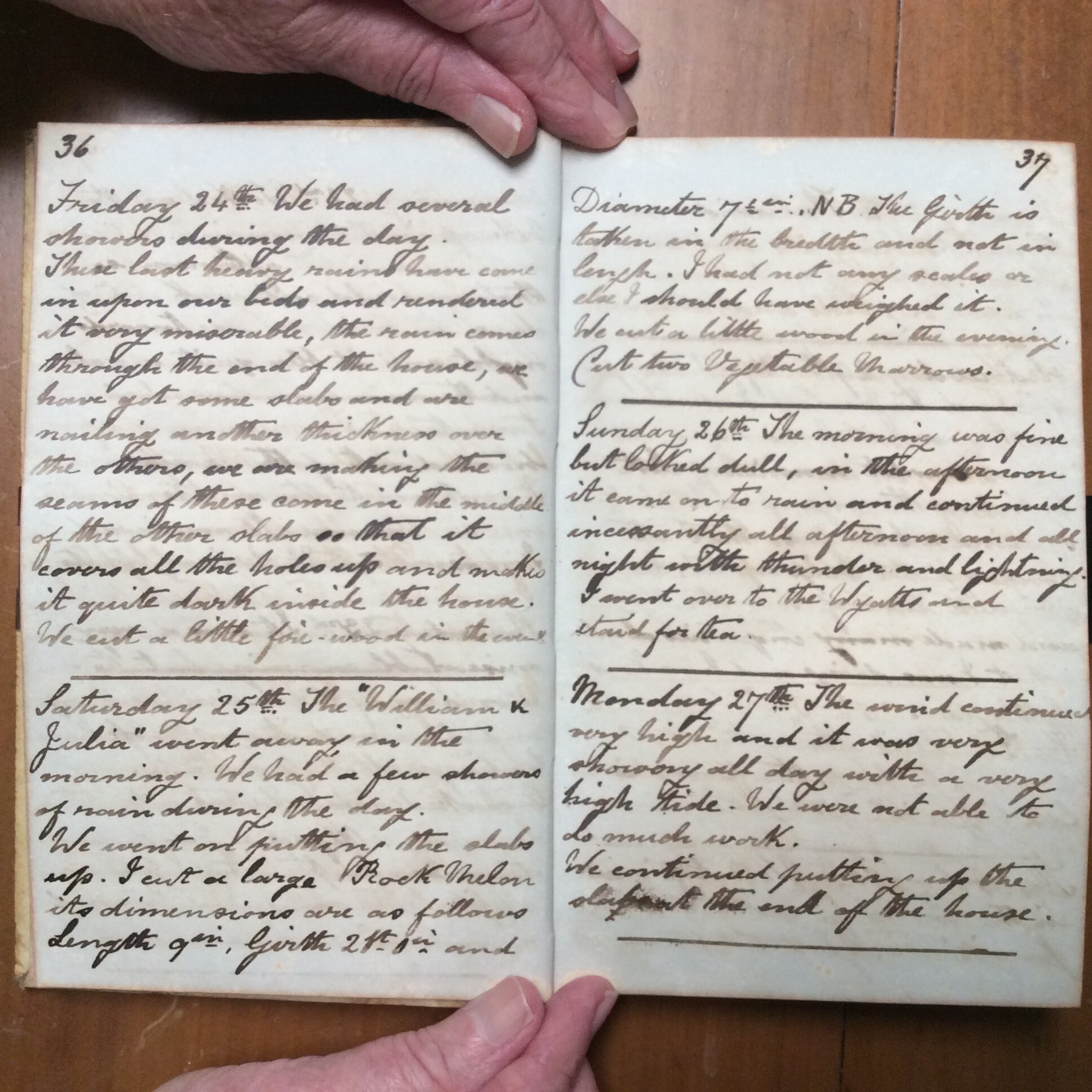 Original CS Clarke diary page