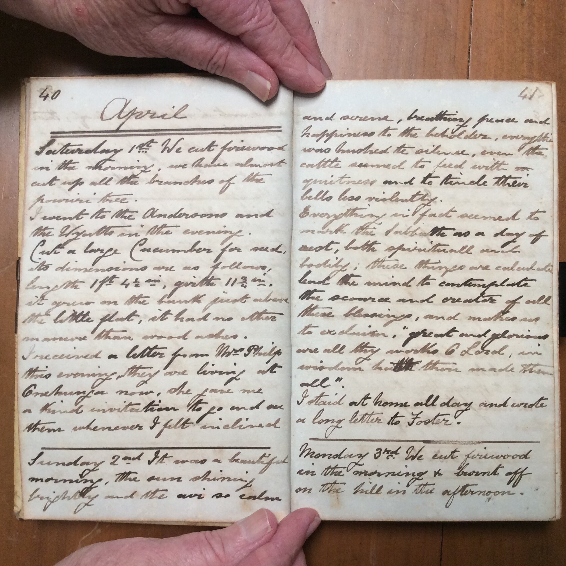 Original CS Clarke diary page