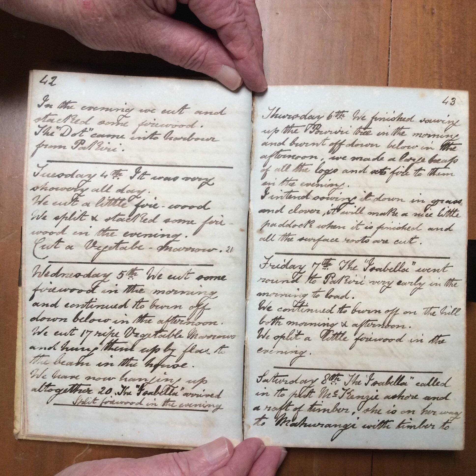 Original CS Clarke diary page