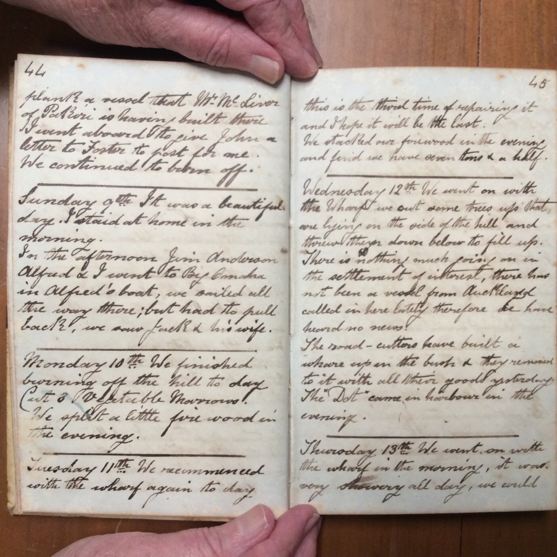 Original CS Clarke diary page