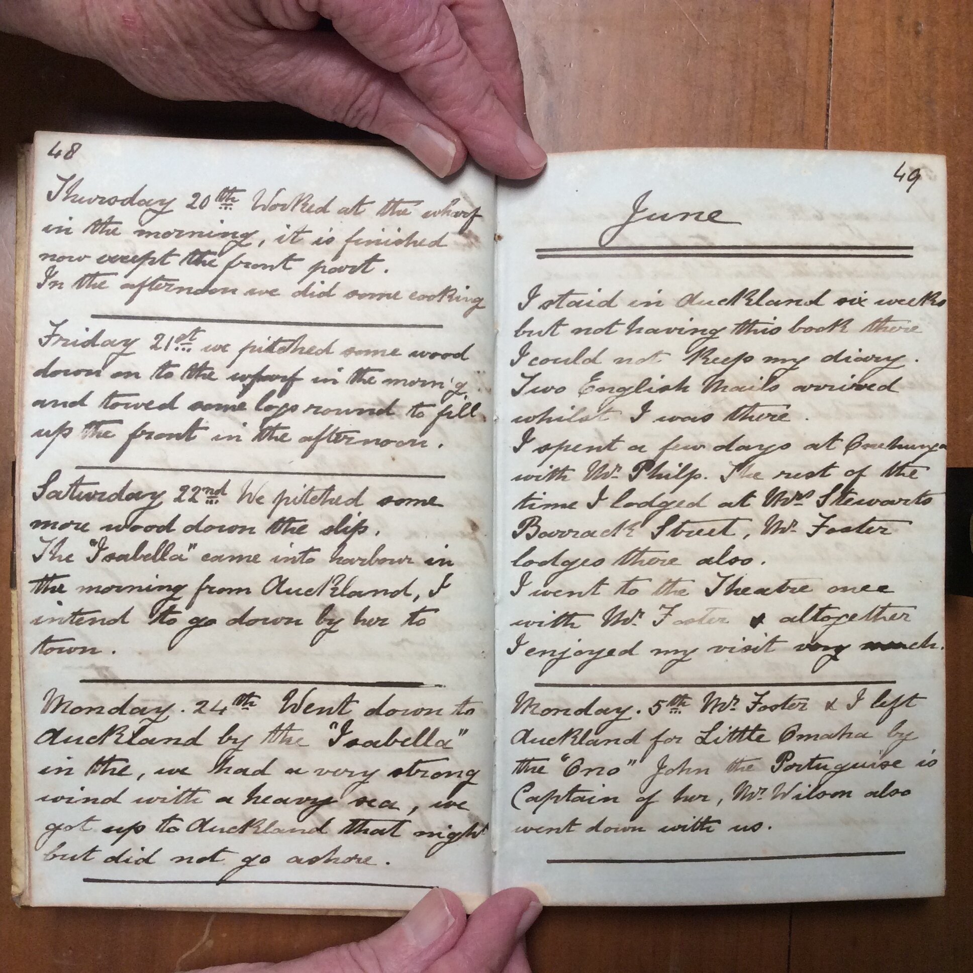 Original CS Clarke diary page