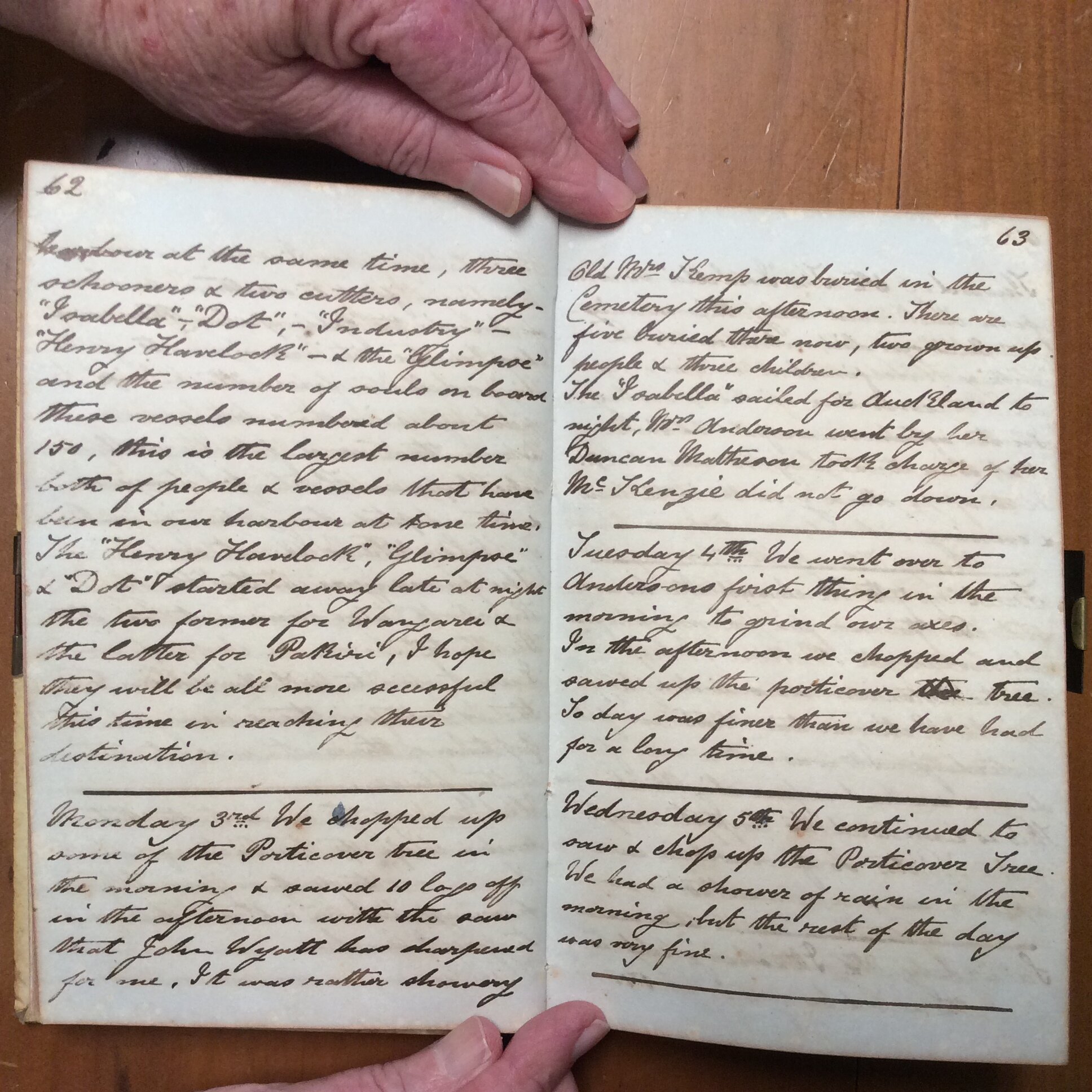 Original CS Clarke diary page
