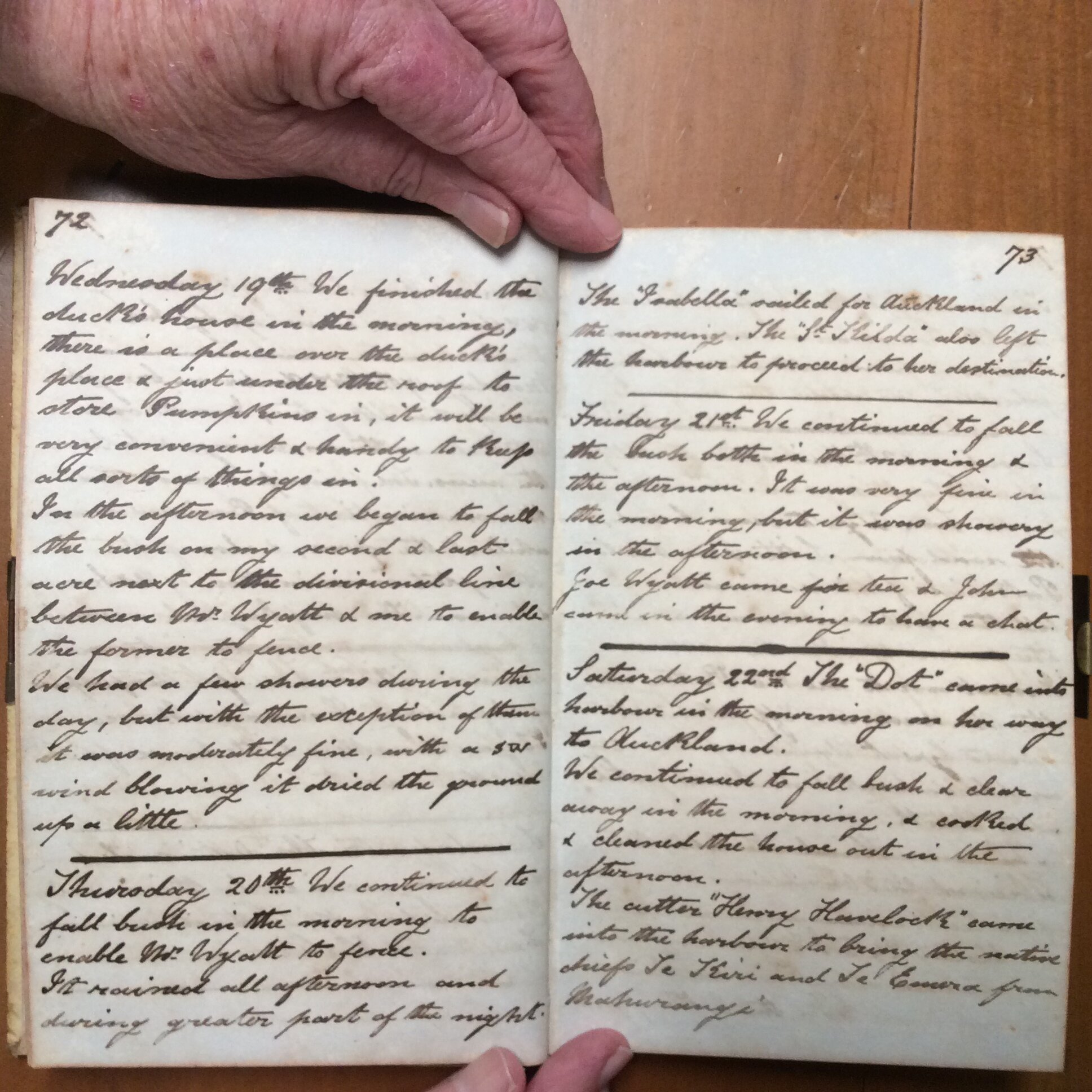 Original CS Clarke diary page