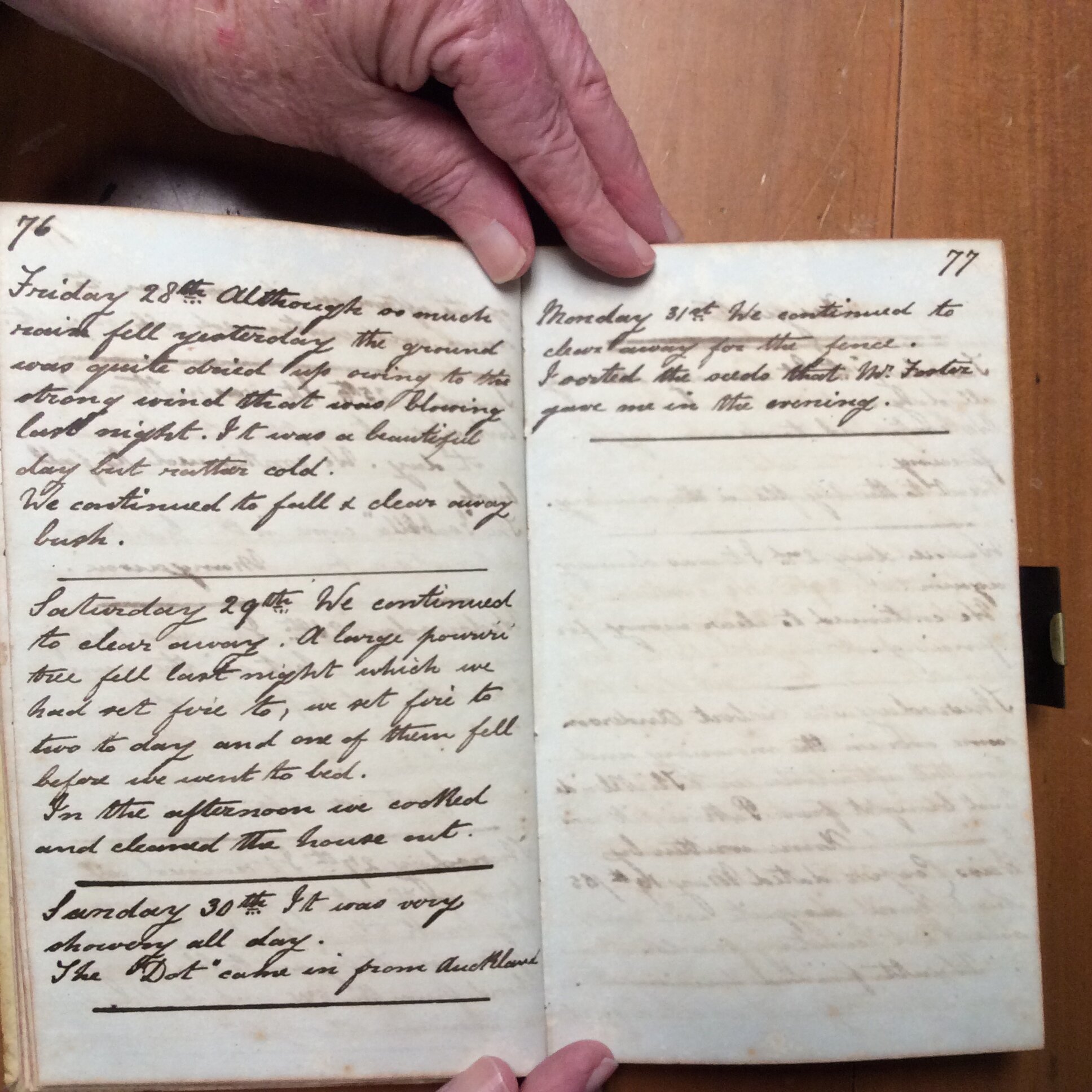 Original CS Clarke diary page