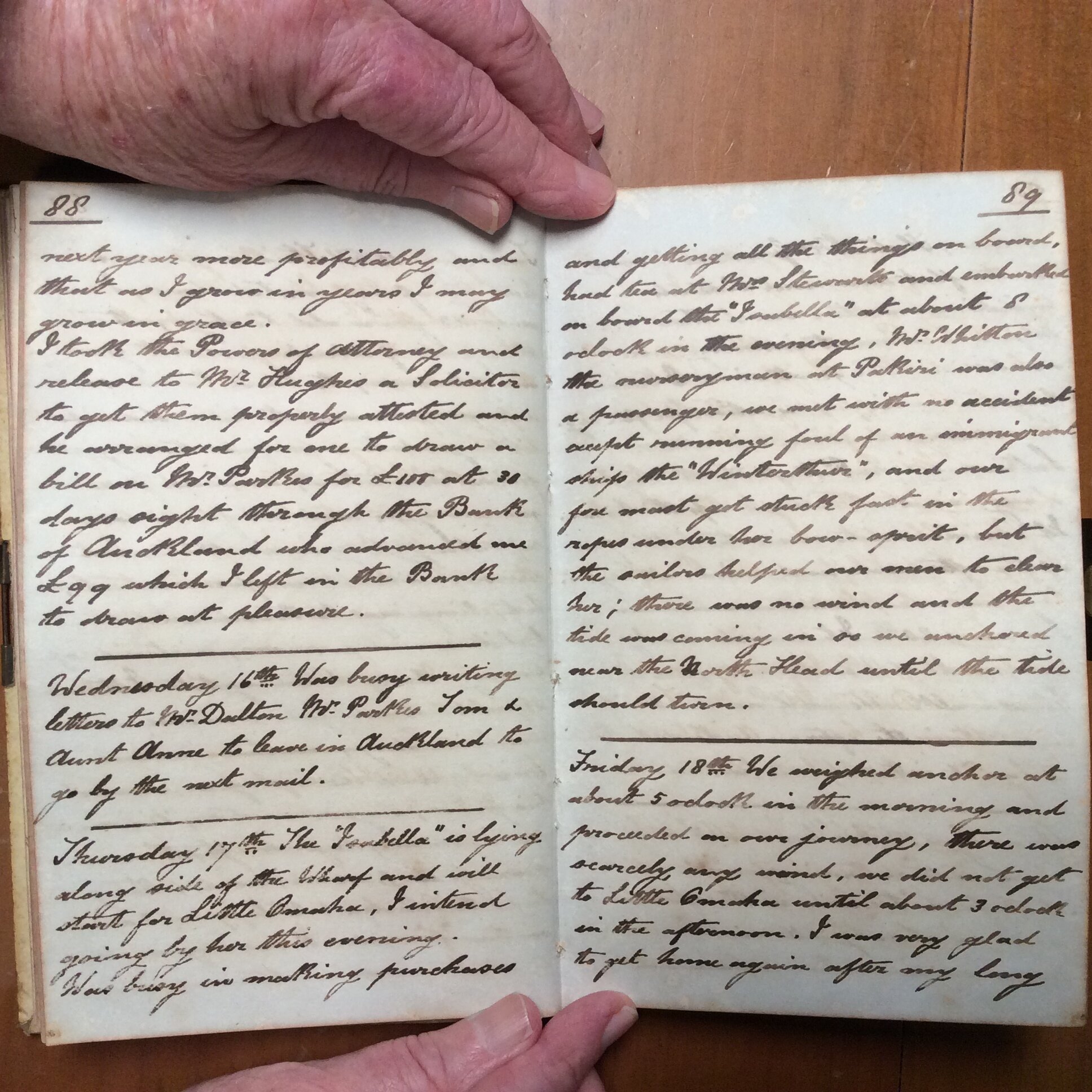 Original CS Clarke diary page