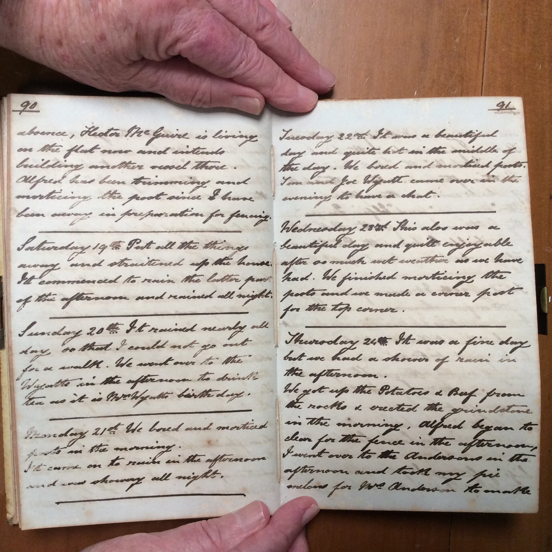 Original CS Clarke diary page