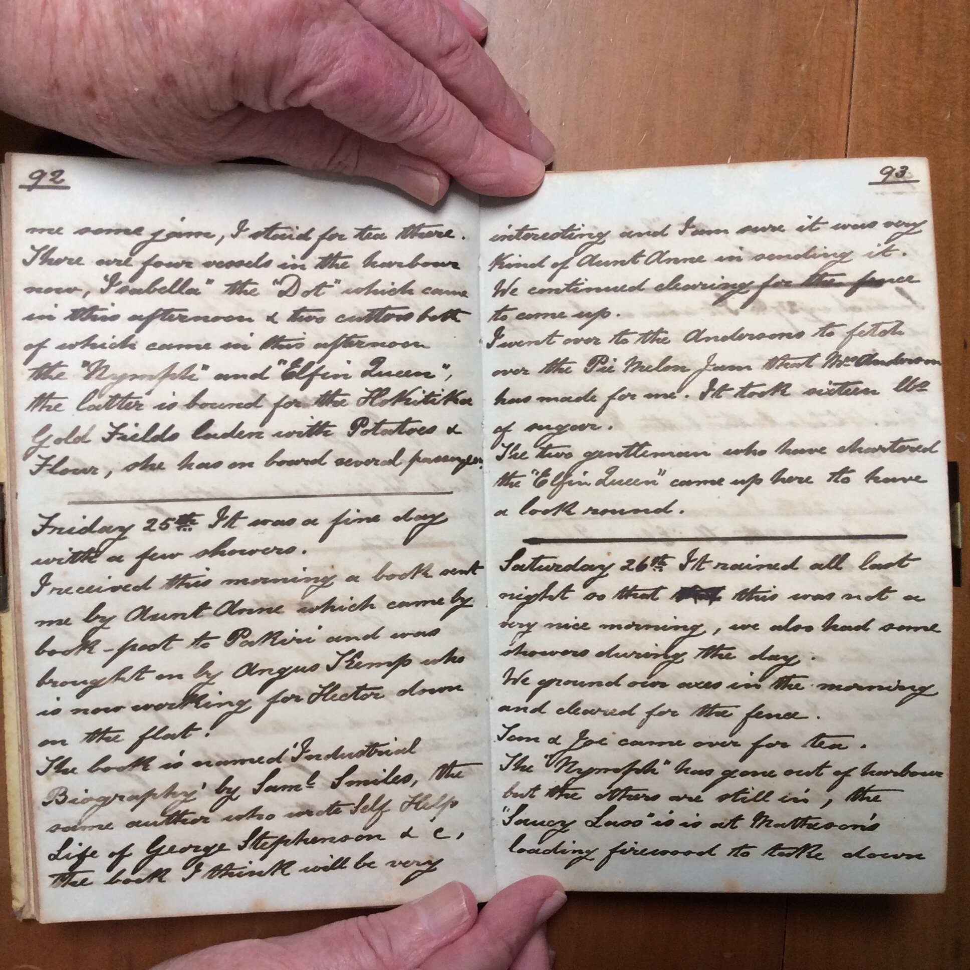 Original CS Clarke diary page