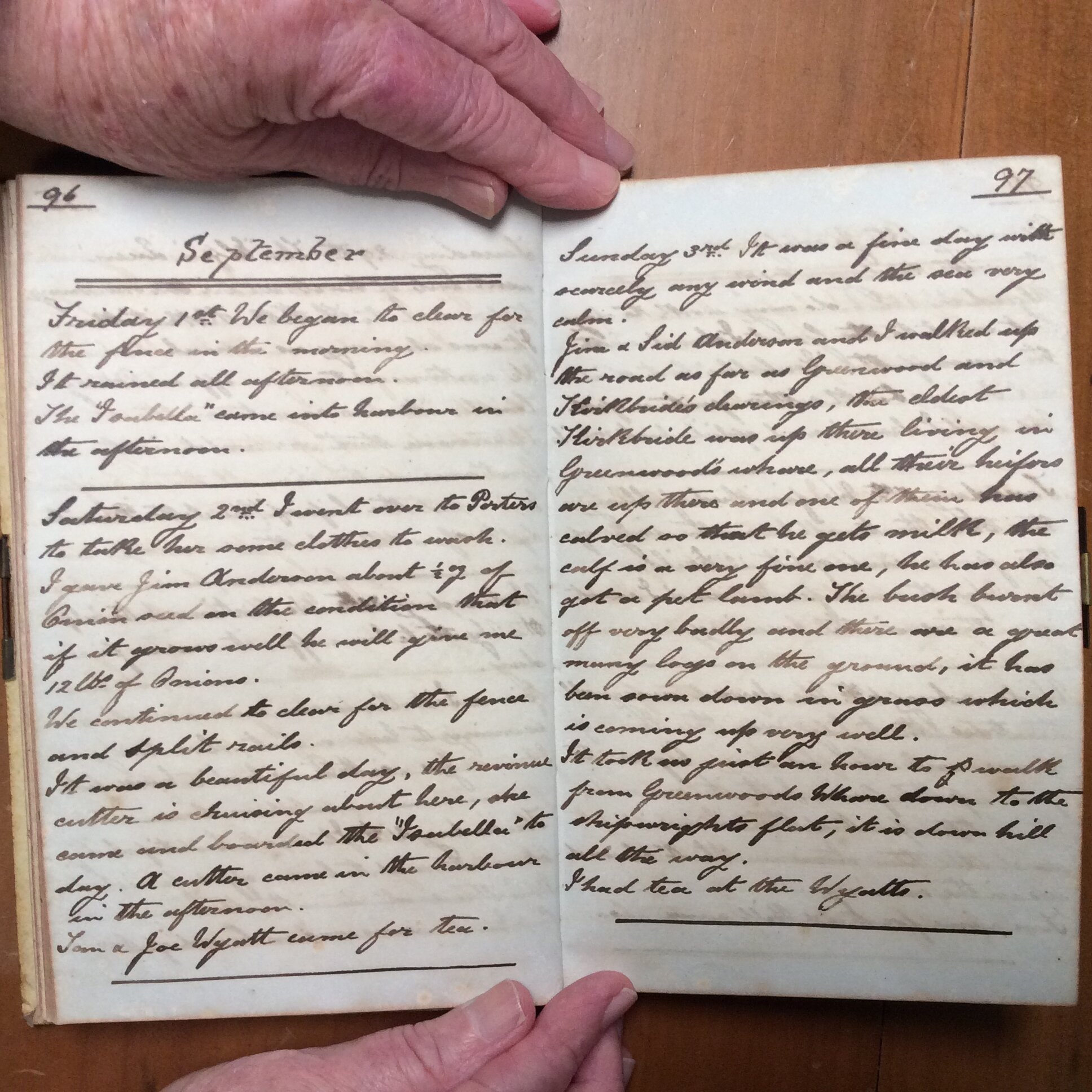 Original CS Clarke diary page