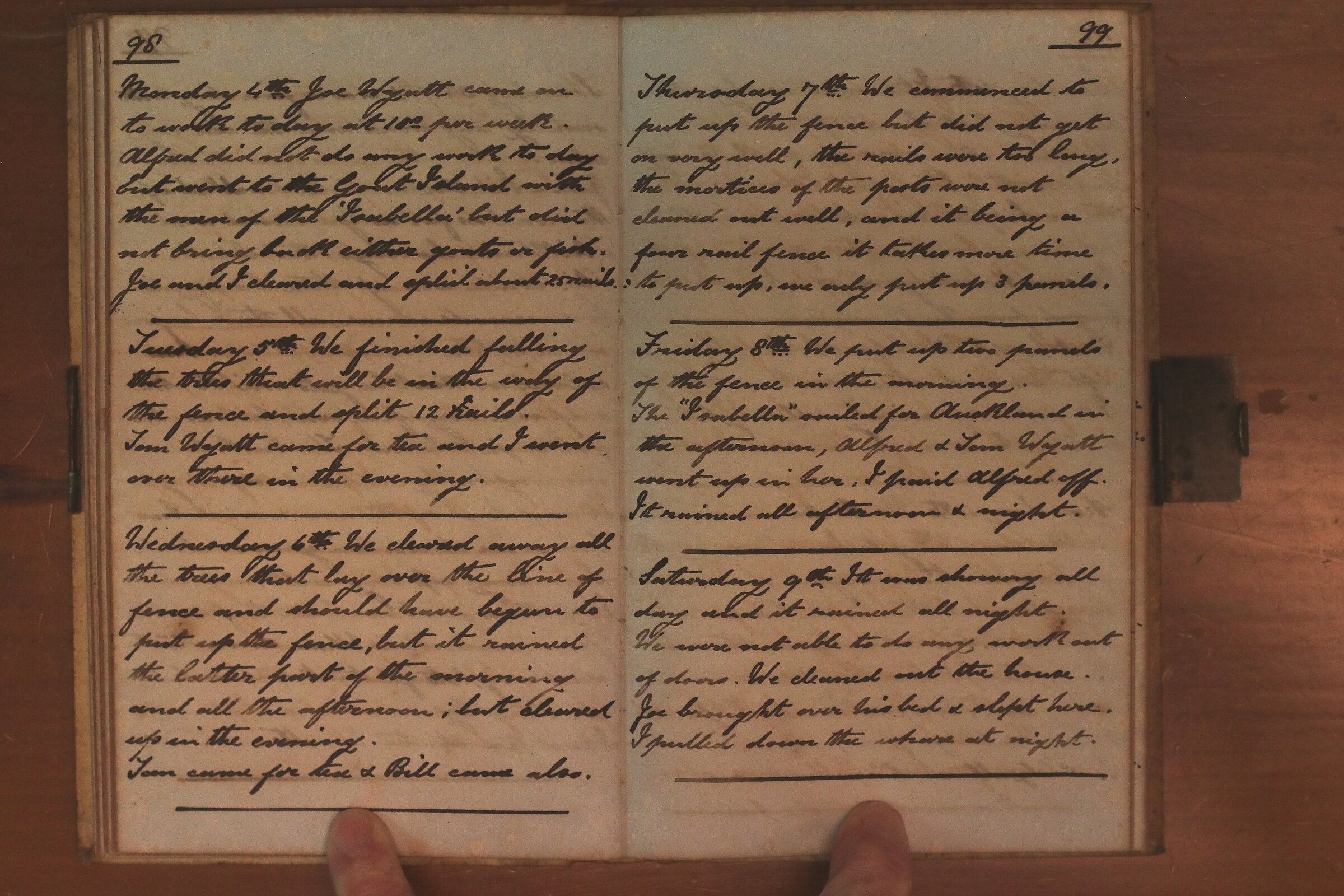 Original CS Clarke diary page