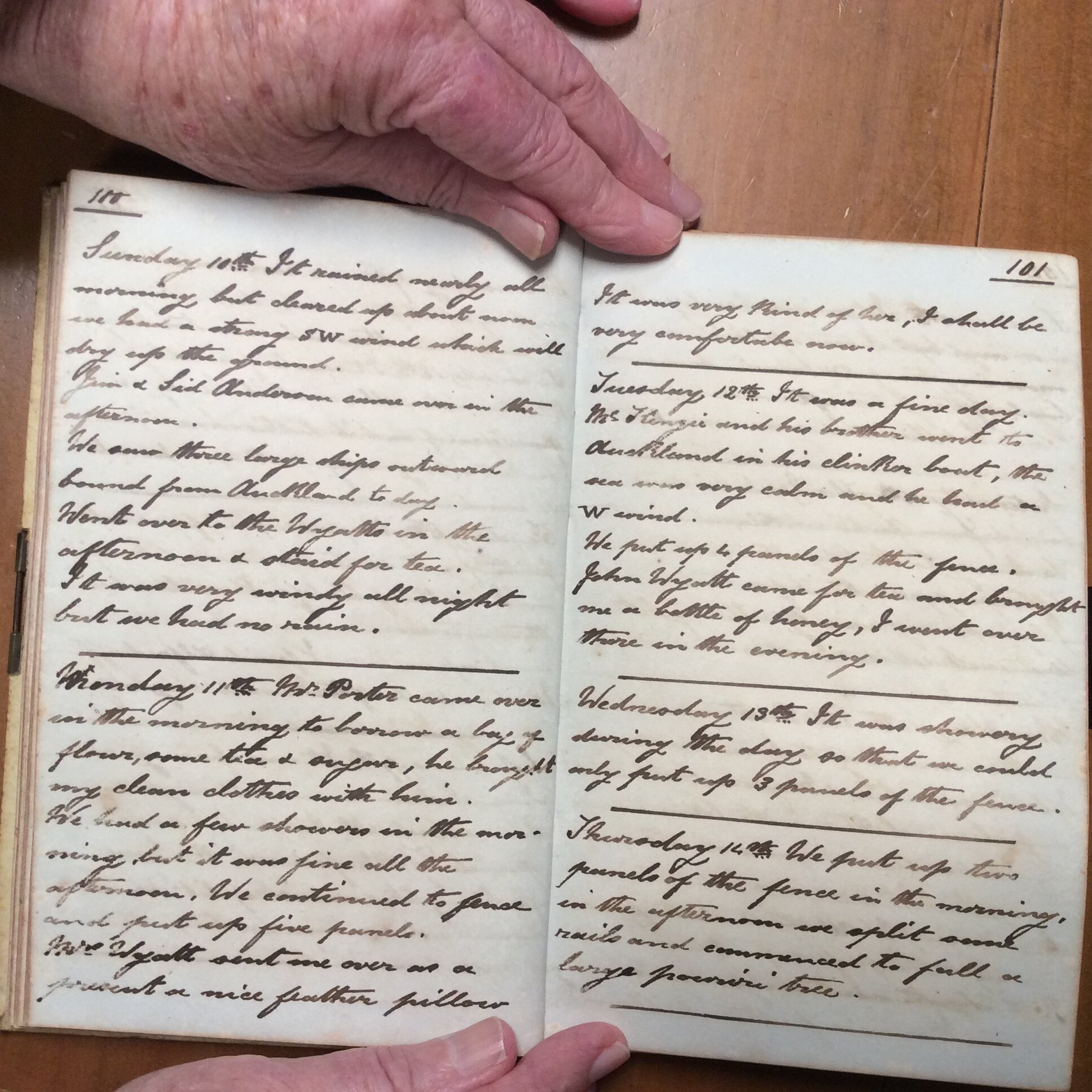 Original CS Clarke diary page