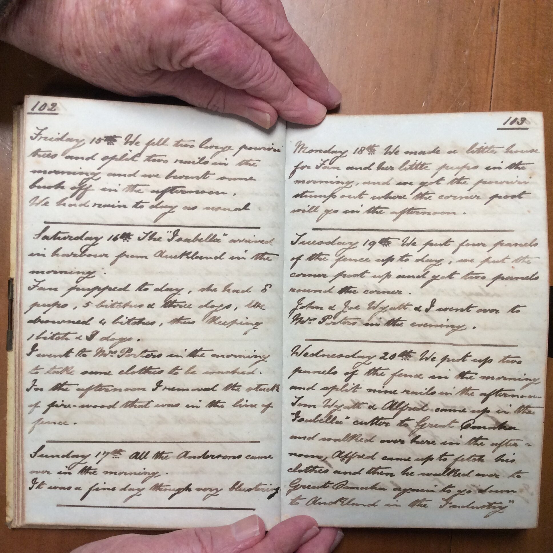 Original CS Clarke diary page