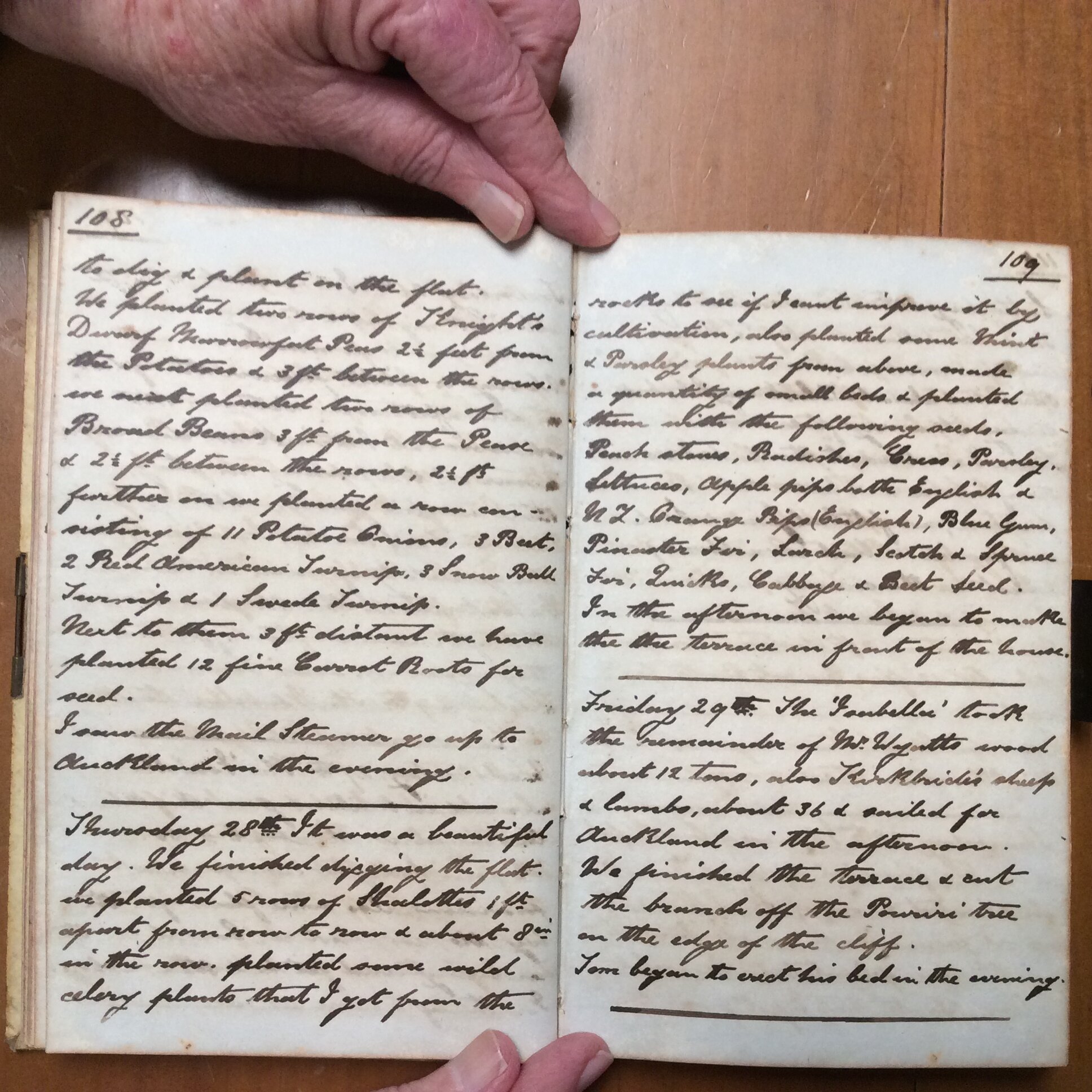 Original CS Clarke diary page