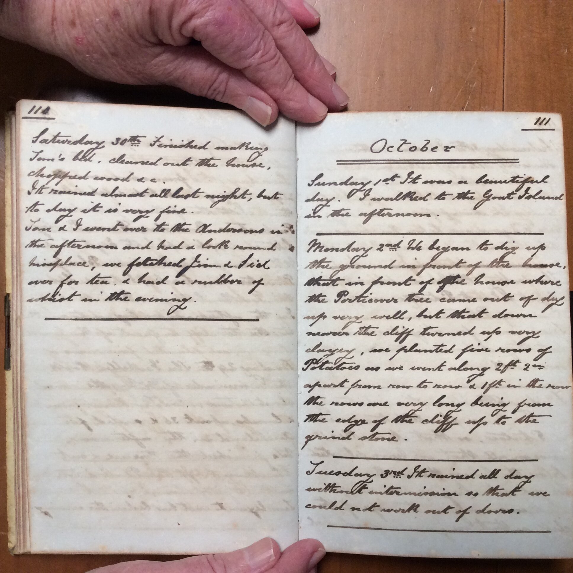 Original CS Clarke diary page