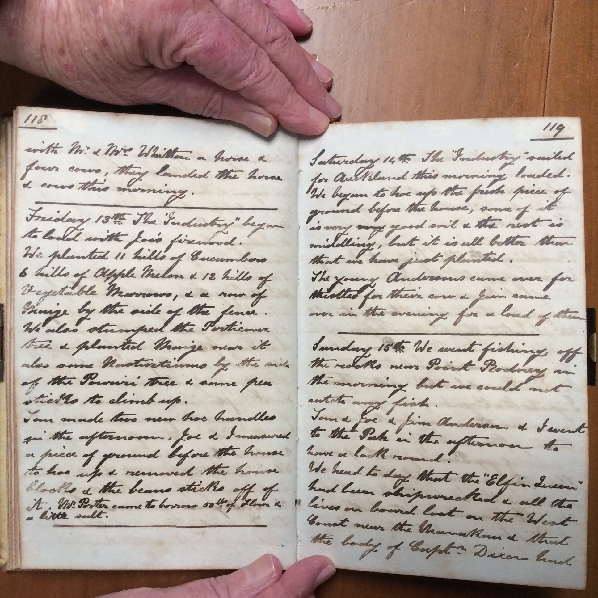 Original CS Clarke diary page
