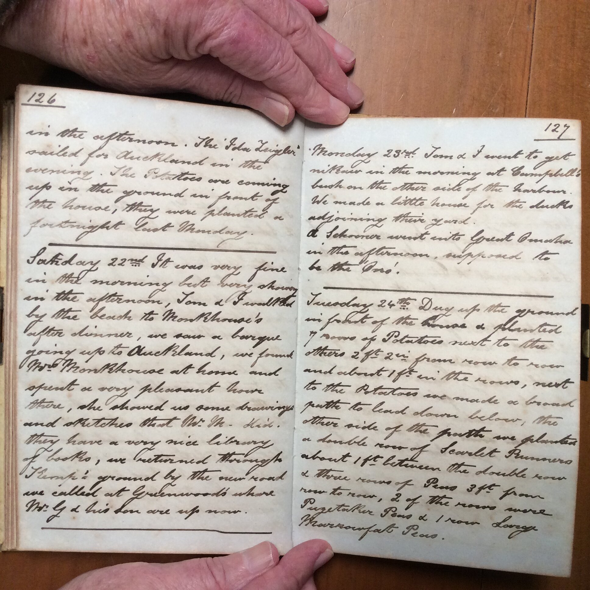 Original CS Clarke diary page