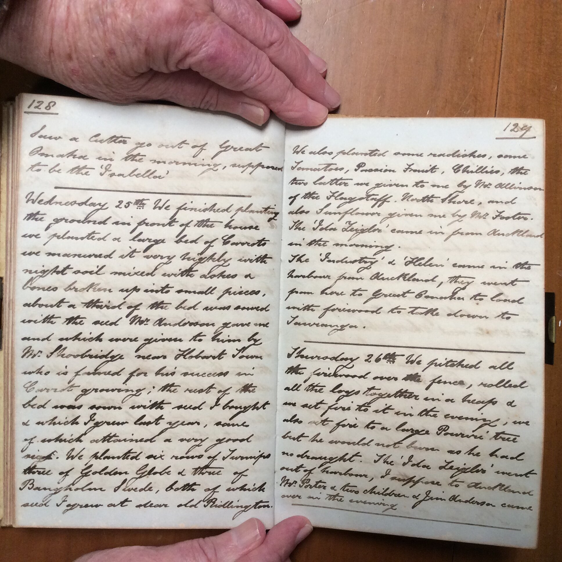 Original CS Clarke diary page
