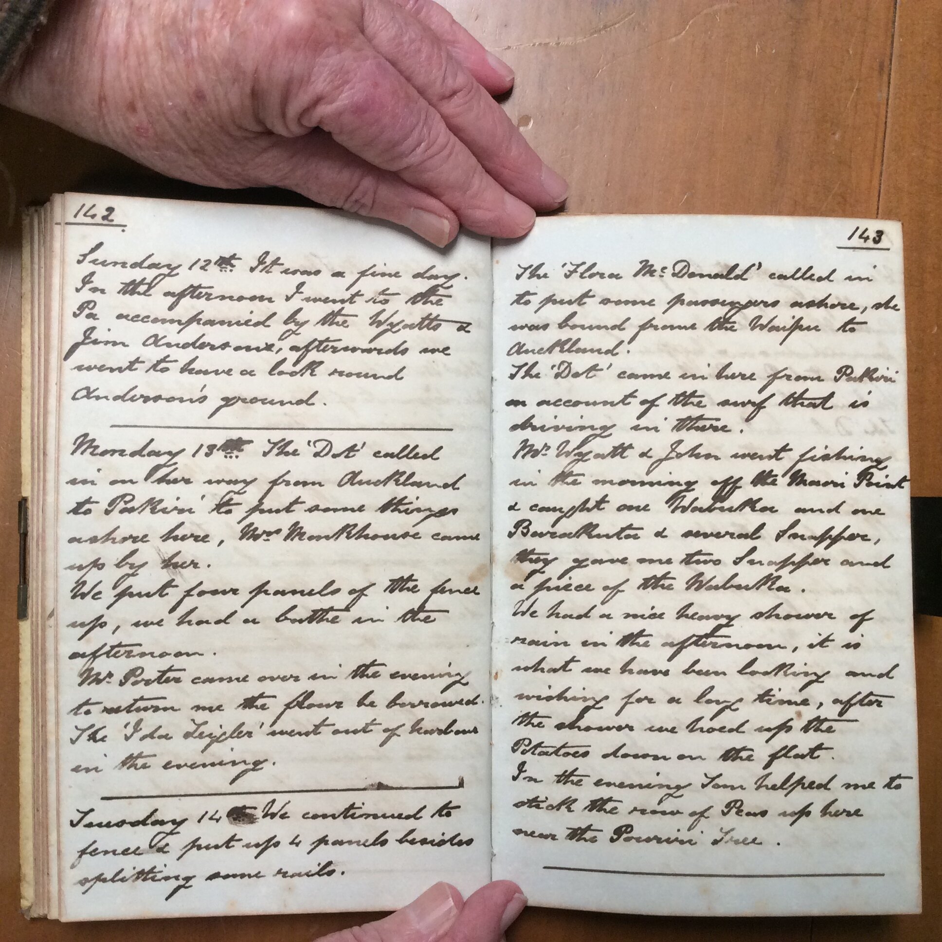 Original CS Clarke diary page