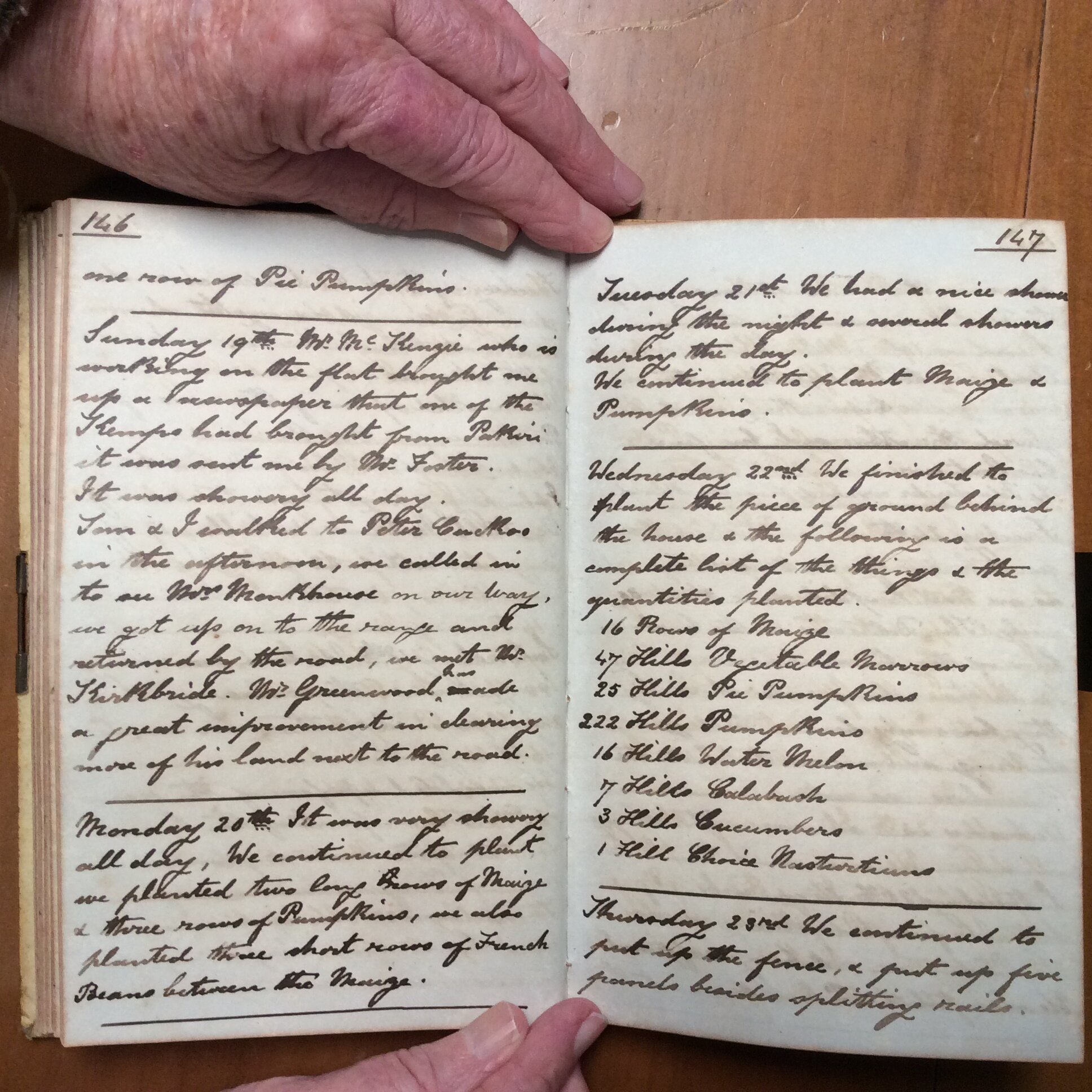 Original CS Clarke diary page