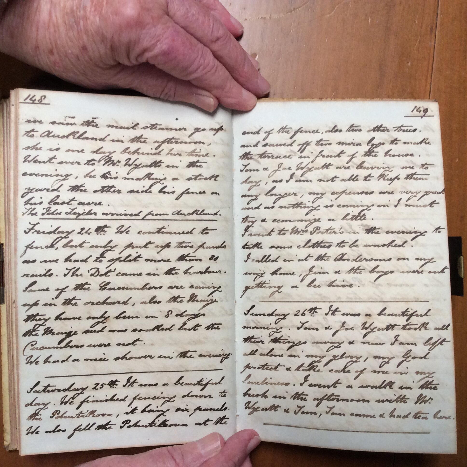 Original CS Clarke diary page