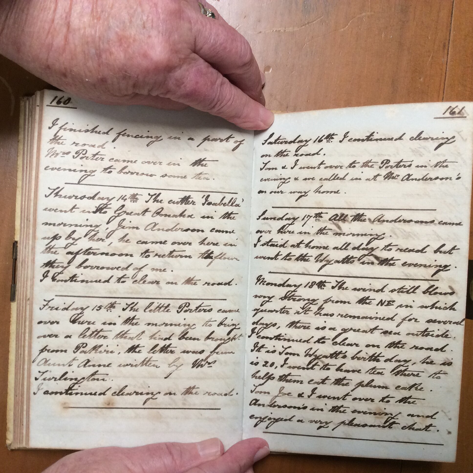 Original CS Clarke diary page