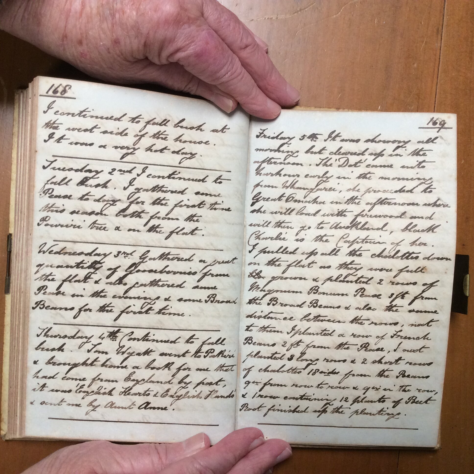 Original CS Clarke diary page