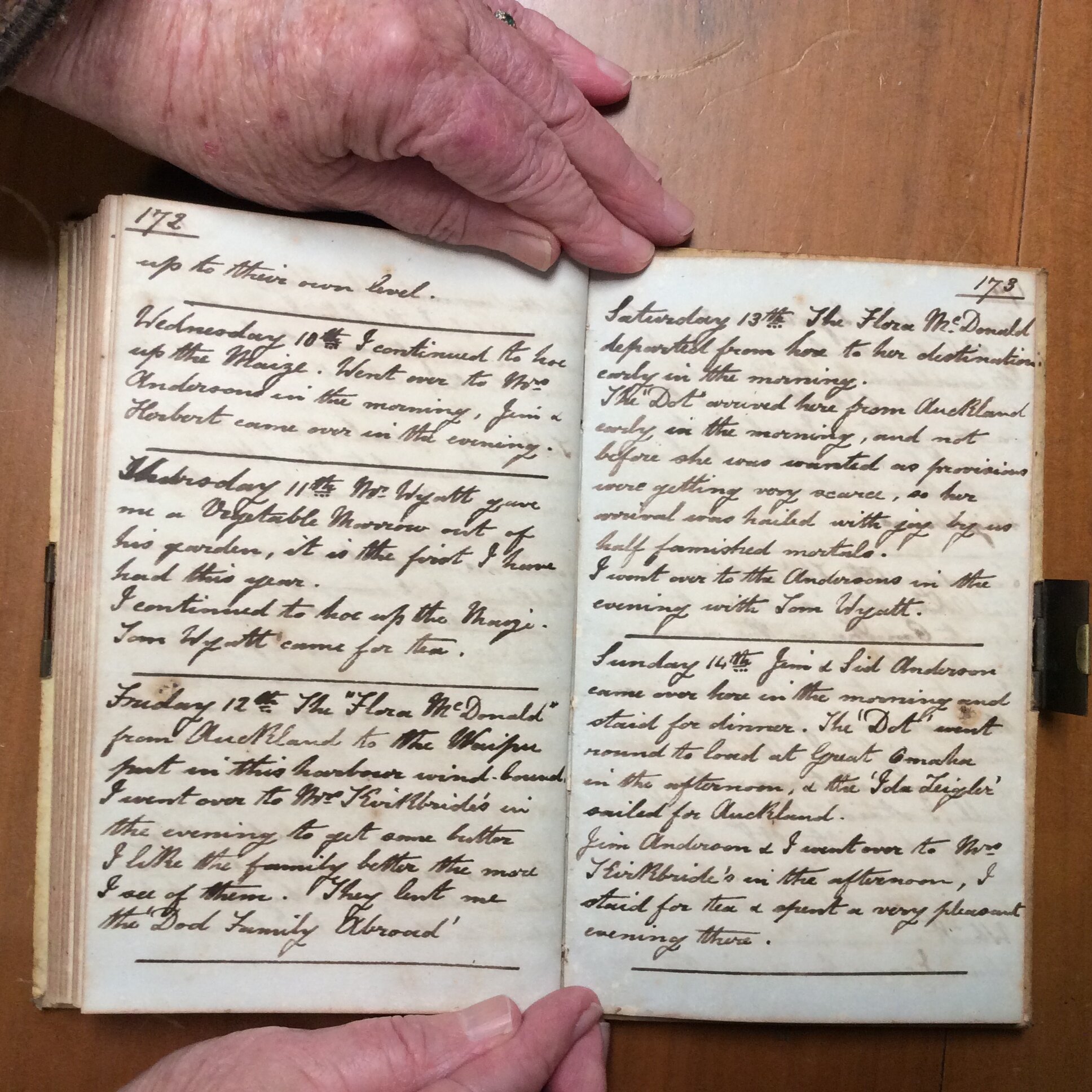 Original CS Clarke diary page