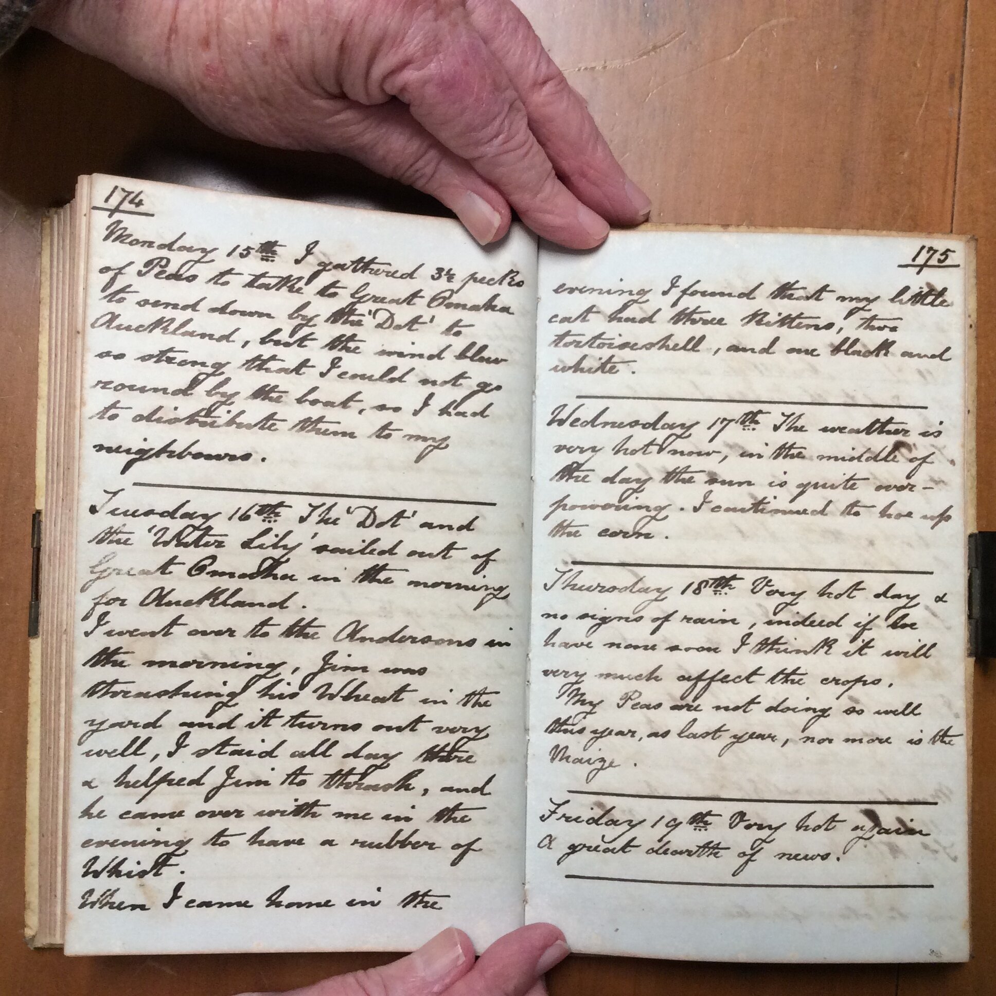 Original CS Clarke diary page