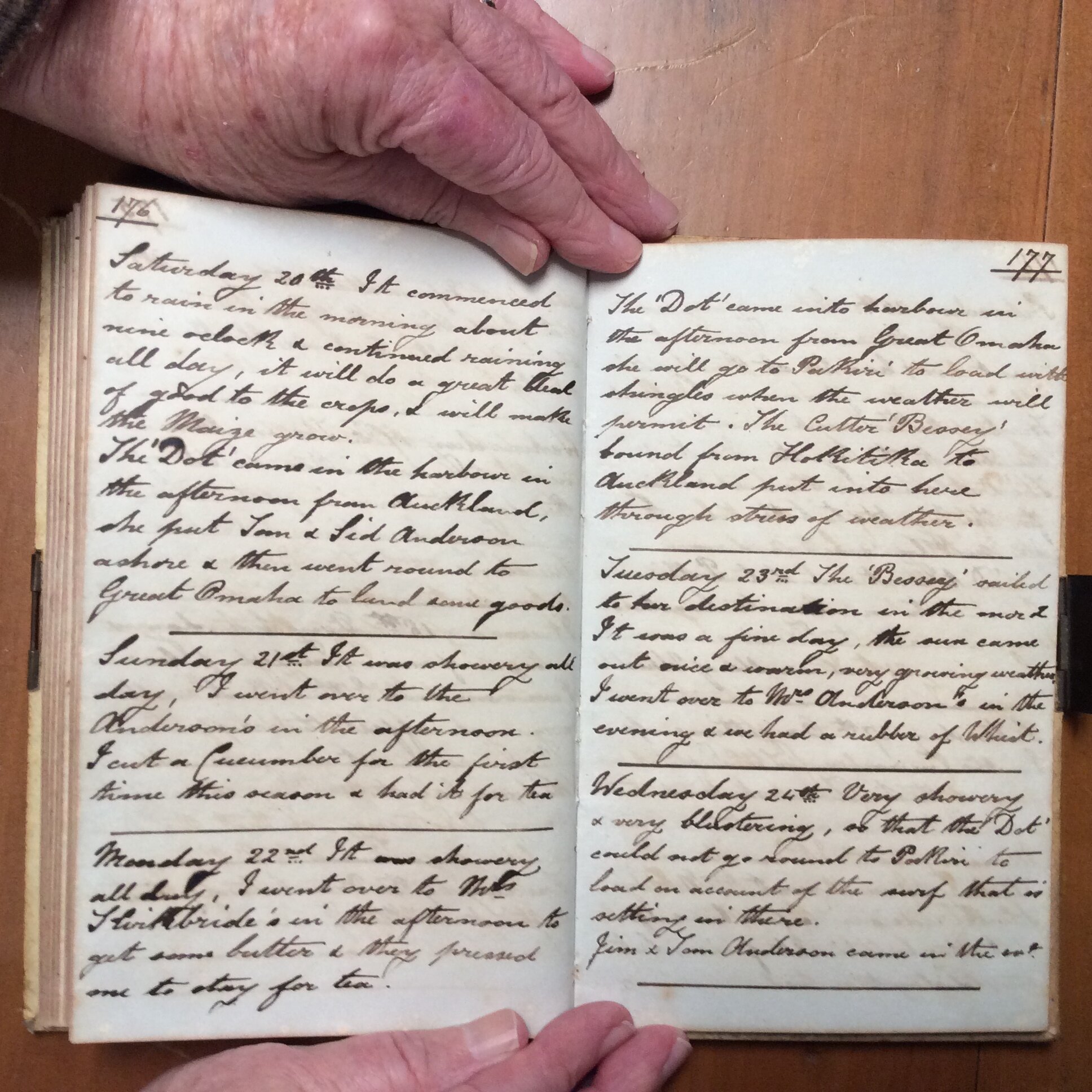 Original CS Clarke diary page