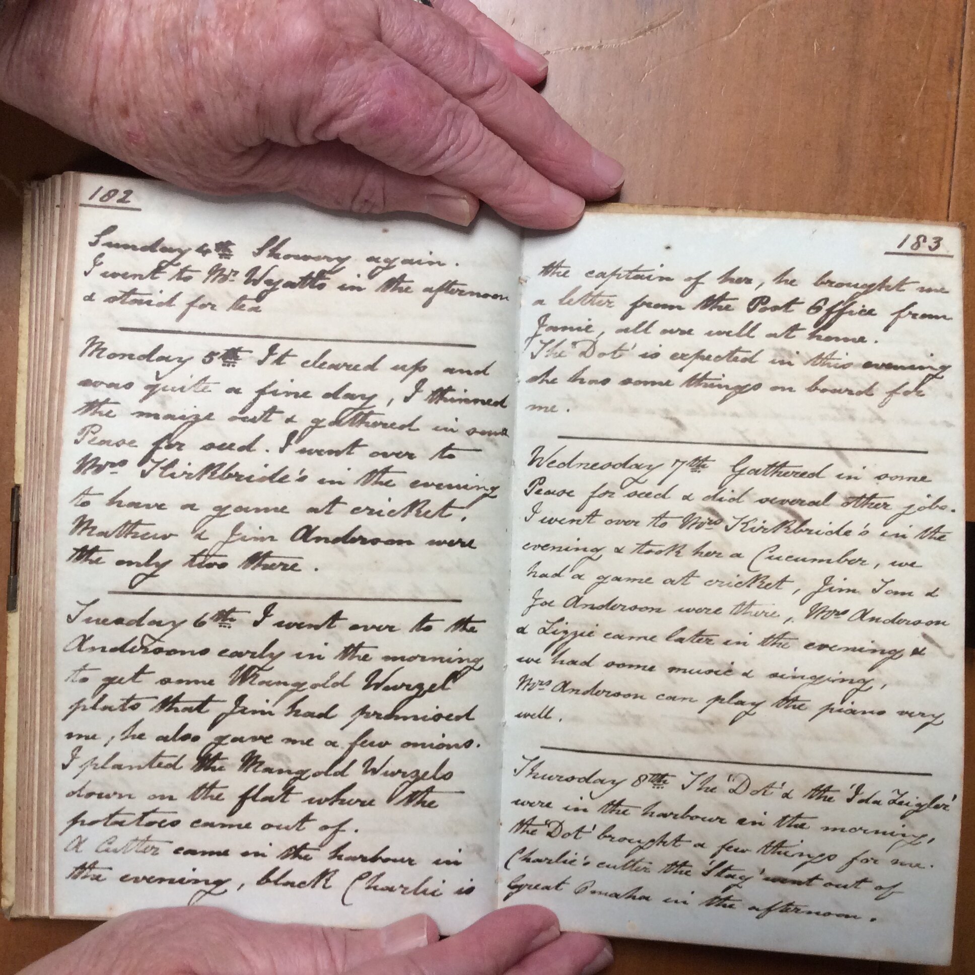 Original CS Clarke diary page