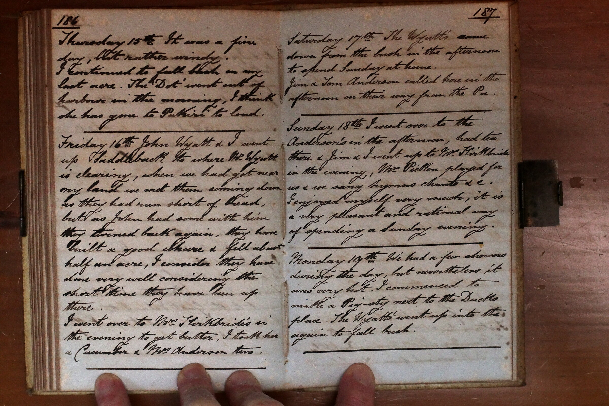 Original CS Clarke diary page