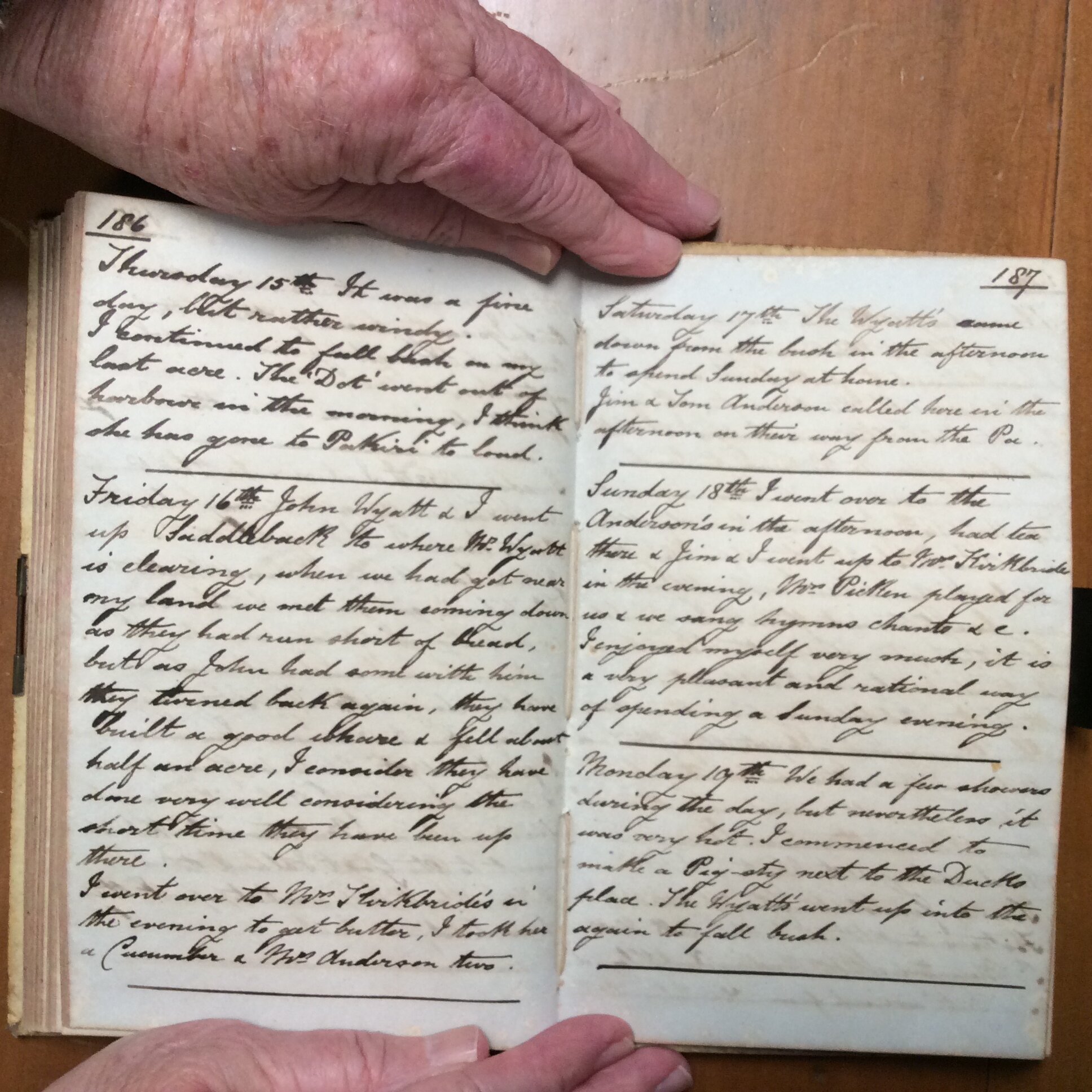 Original CS Clarke diary page