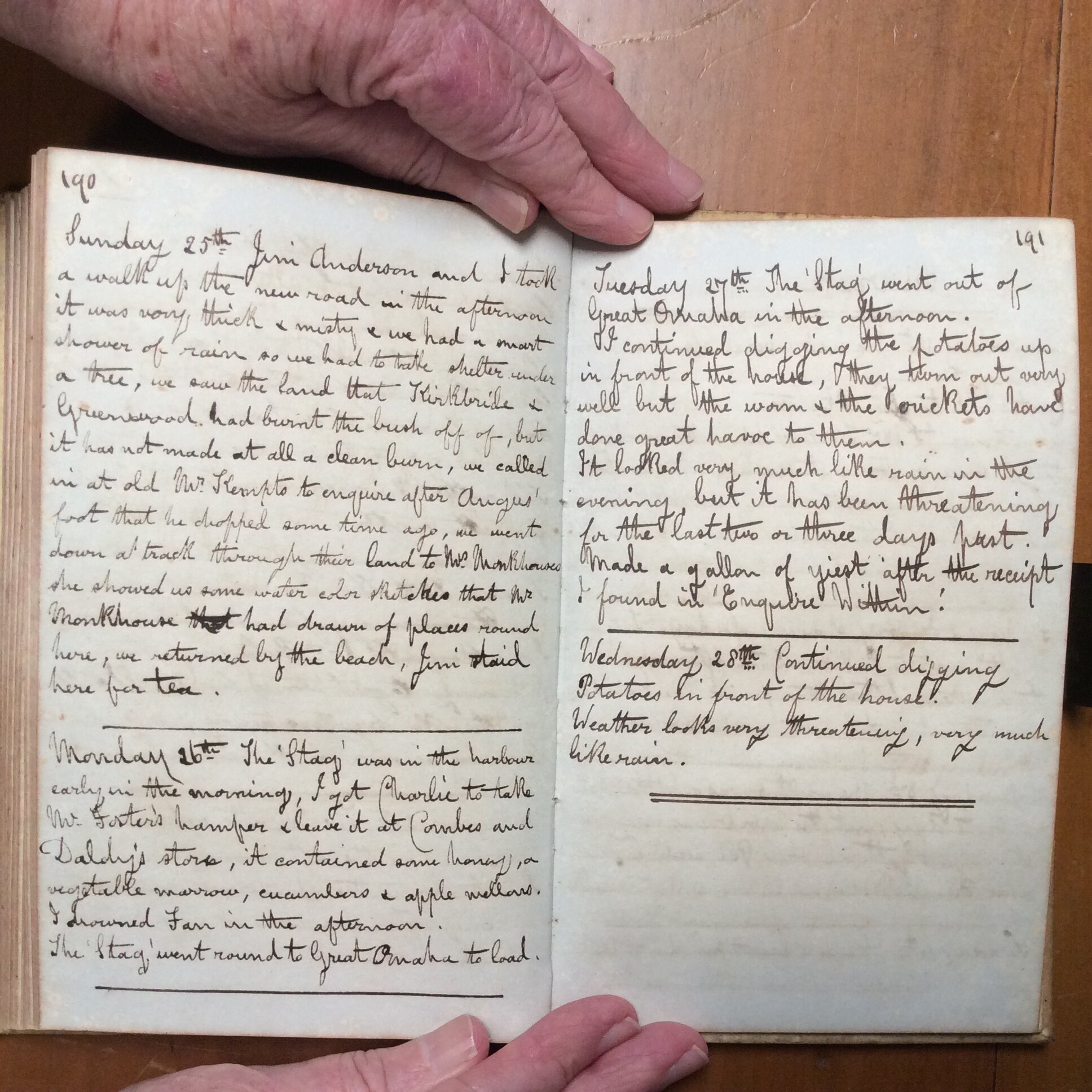 Original CS Clarke diary page