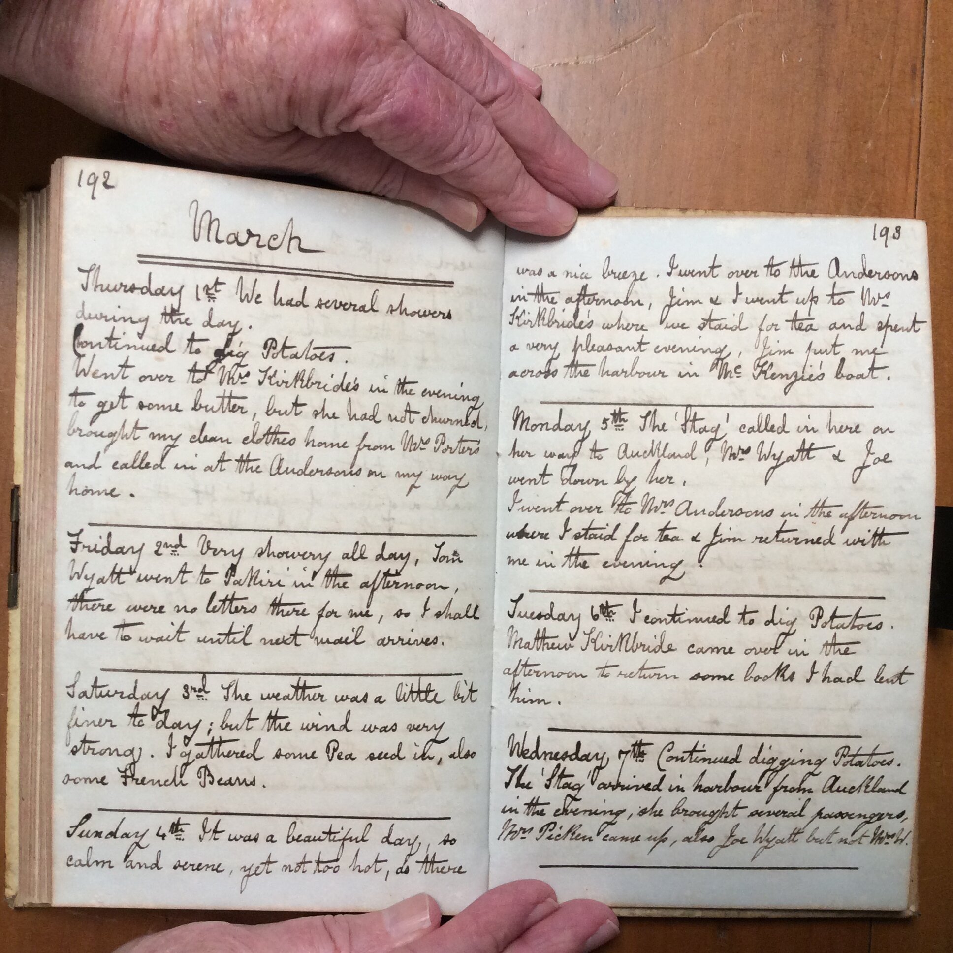 Original CS Clarke diary page