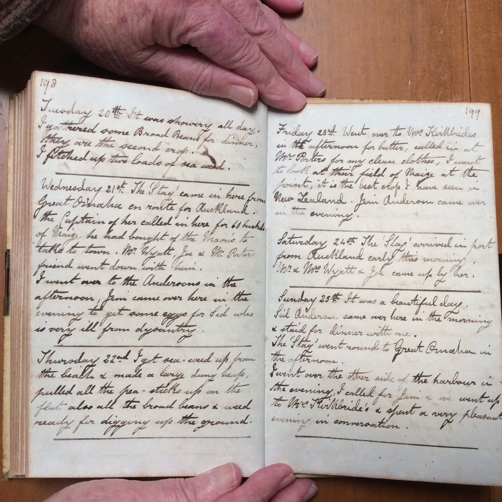Original CS Clarke diary page