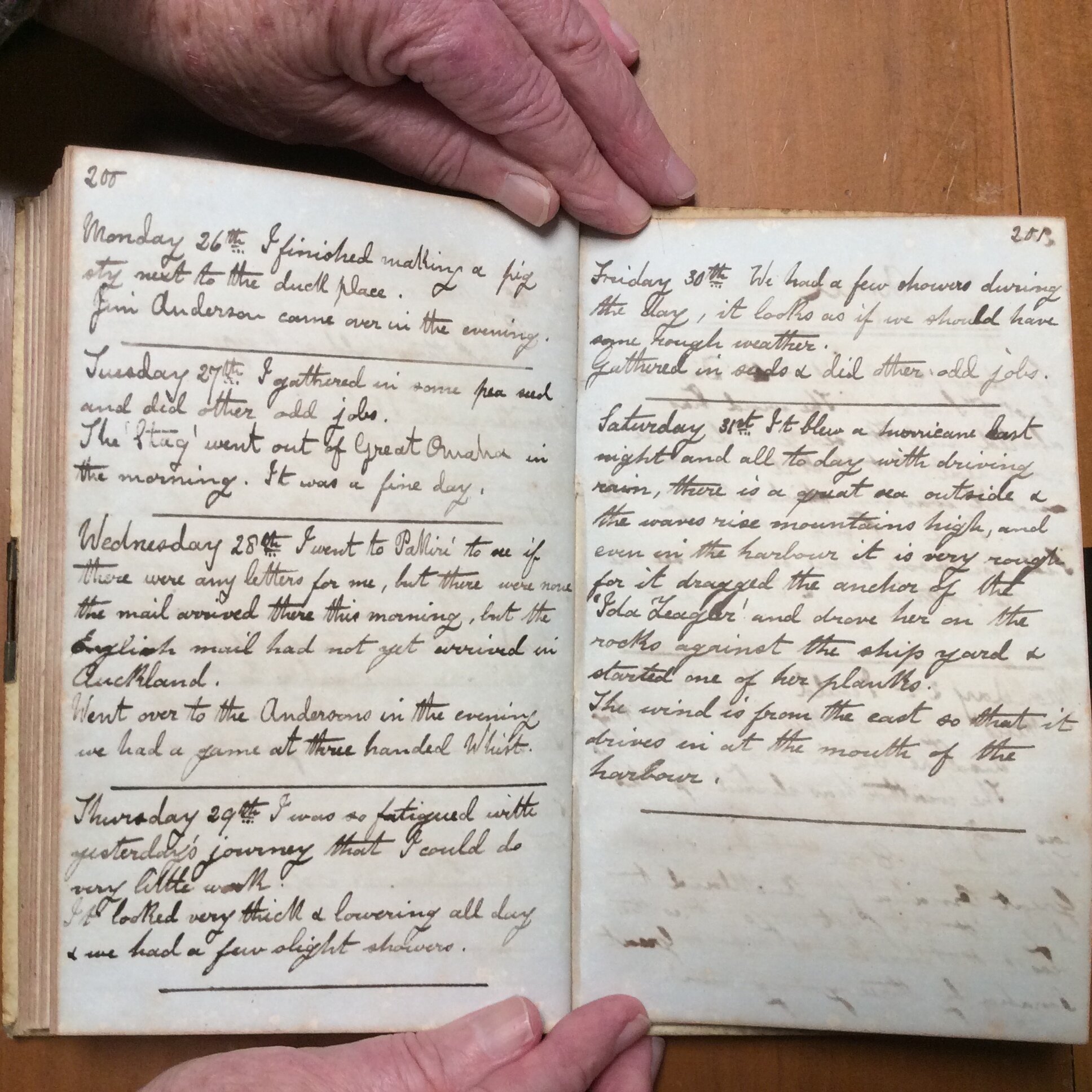 Original CS Clarke diary page