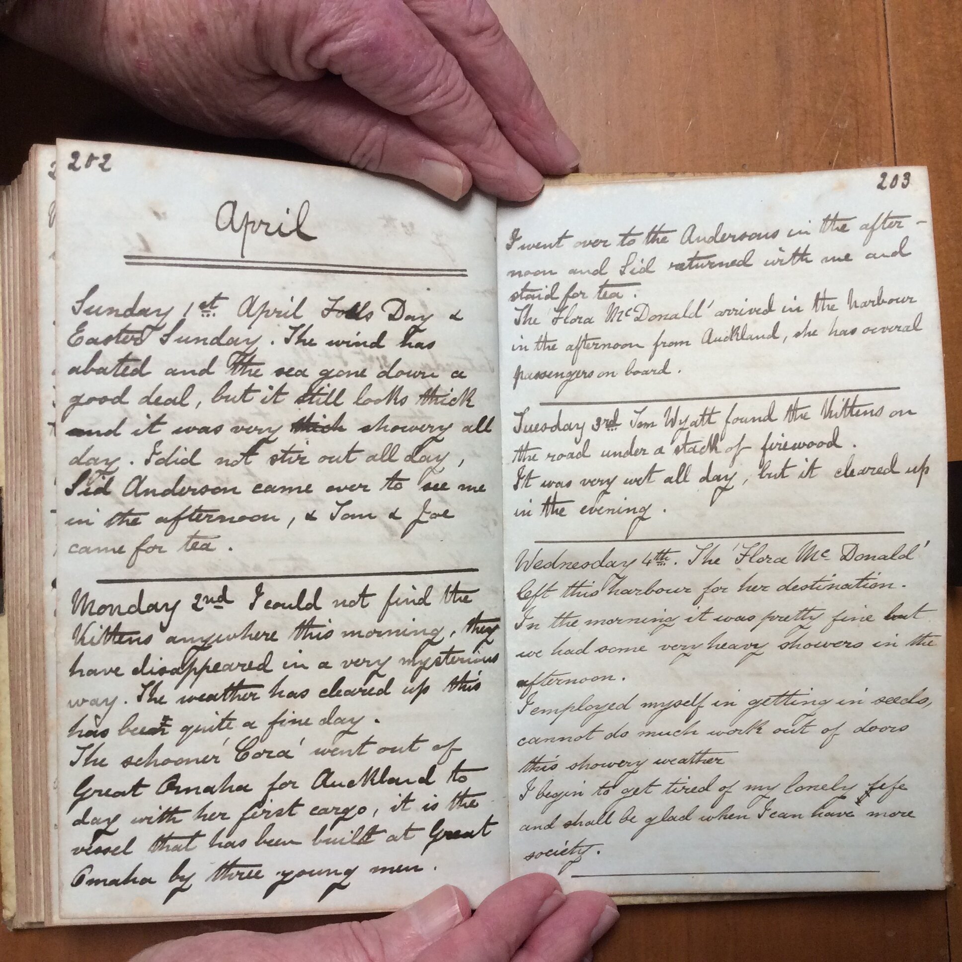 Original CS Clarke diary page
