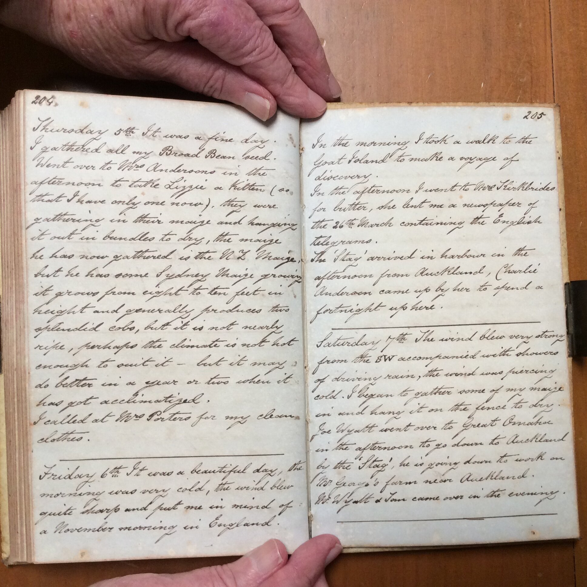 Original CS Clarke diary page