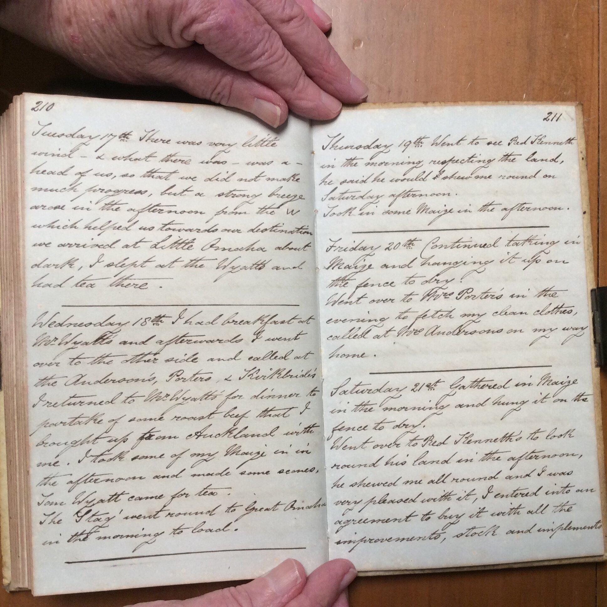 Original CS Clarke diary page