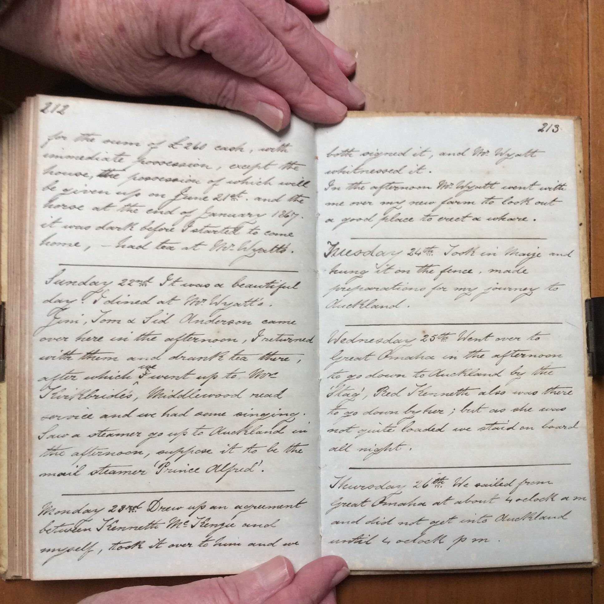 Original CS Clarke diary page