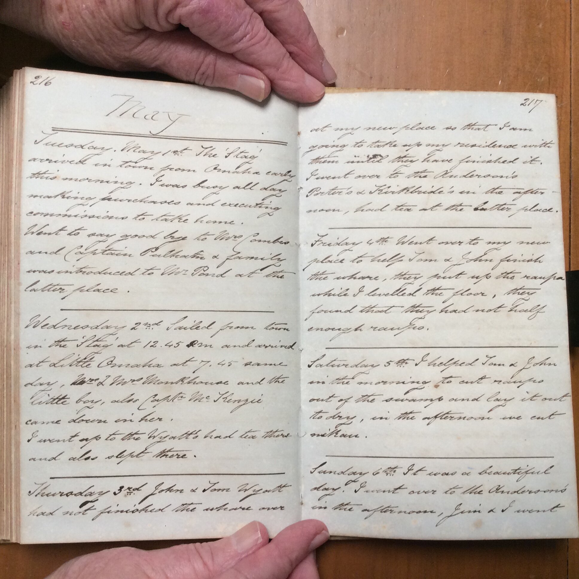 Original CS Clarke diary page