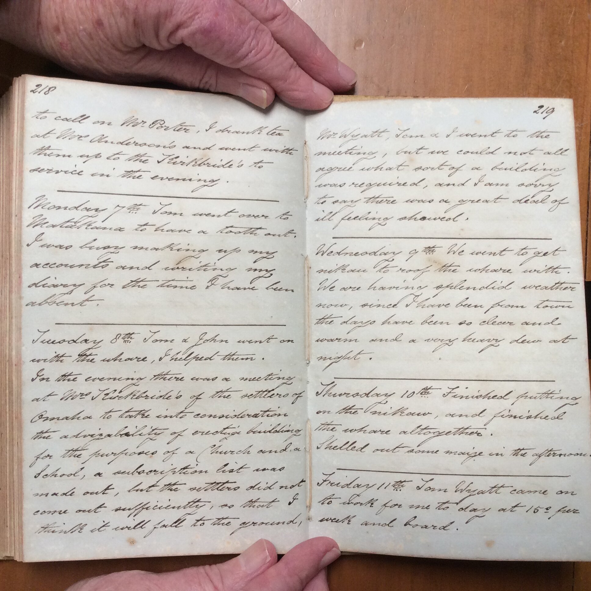 Original CS Clarke diary page